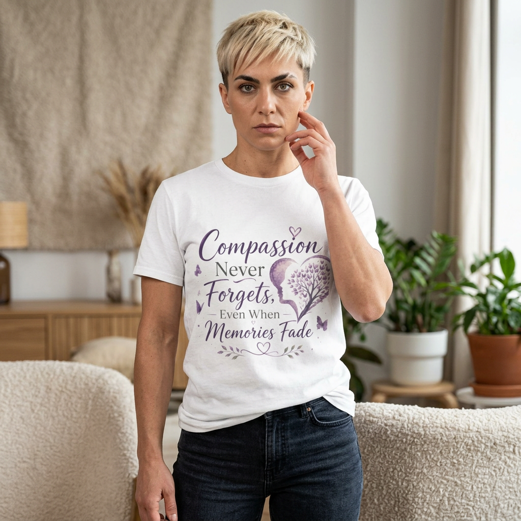 Compassion Never Forgets Tee — Memorial Heart & Butterfly Tribute Shirt