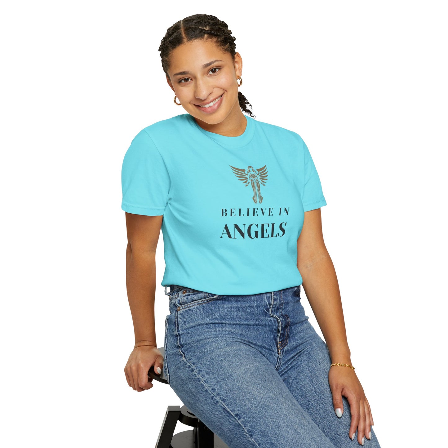 Believe in Angels Unisex T-Shirt for Spiritual Seekers, Casual Wear, Gift for Friends, Birthday Gift, Inspirational Apparel