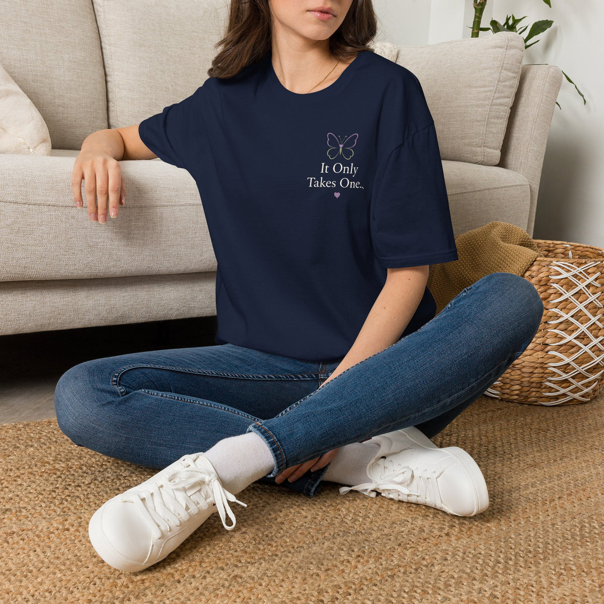 Butterfly 'It Only Takes One' T-Shirt — Inspirational Casual Tee