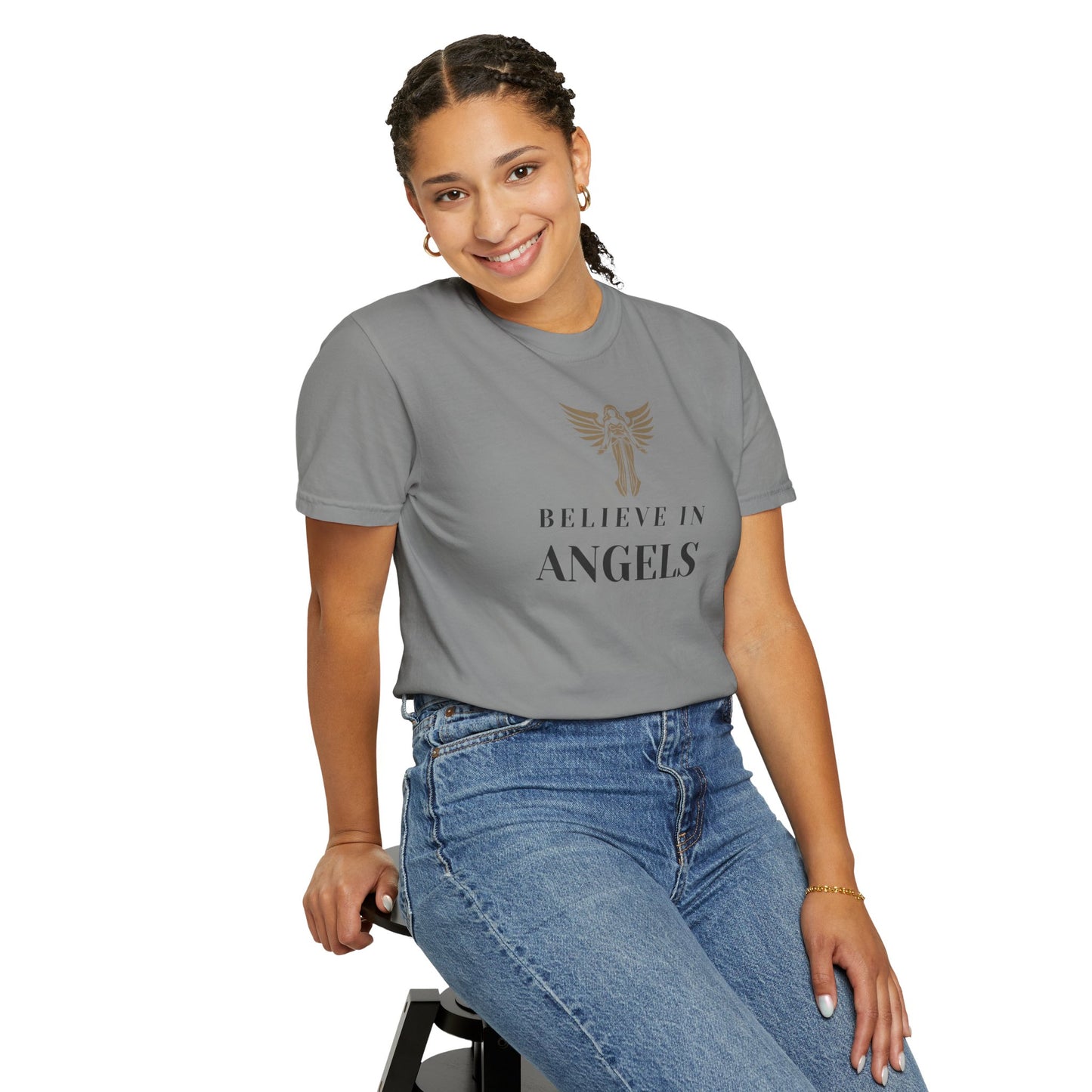 Believe in Angels Unisex T-Shirt for Spiritual Seekers, Casual Wear, Gift for Friends, Birthday Gift, Inspirational Apparel