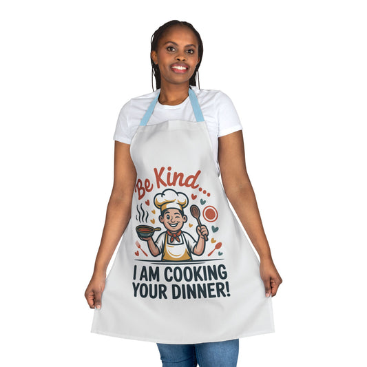 Cooking Apron with Colorful Straps - 'Be Kind' Design