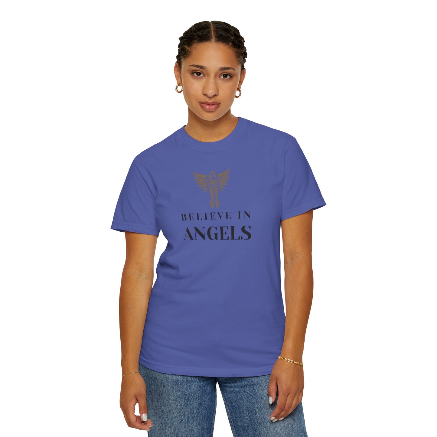 Believe in Angels Unisex T-Shirt for Spiritual Seekers, Casual Wear, Gift for Friends, Birthday Gift, Inspirational Apparel