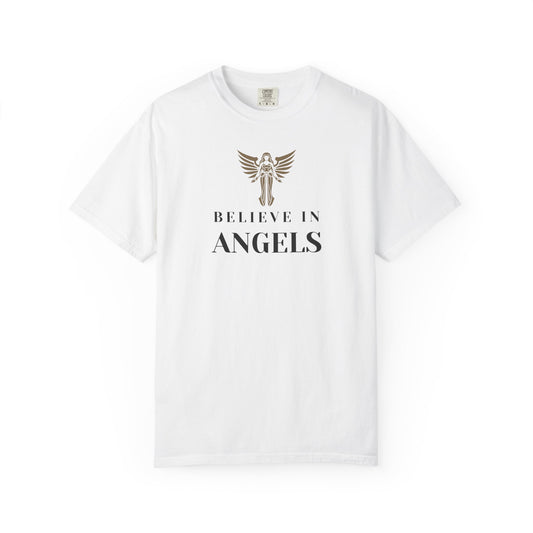 Believe in Angels Unisex T-Shirt for Spiritual Seekers, Casual Wear, Gift for Friends, Birthday Gift, Inspirational Apparel