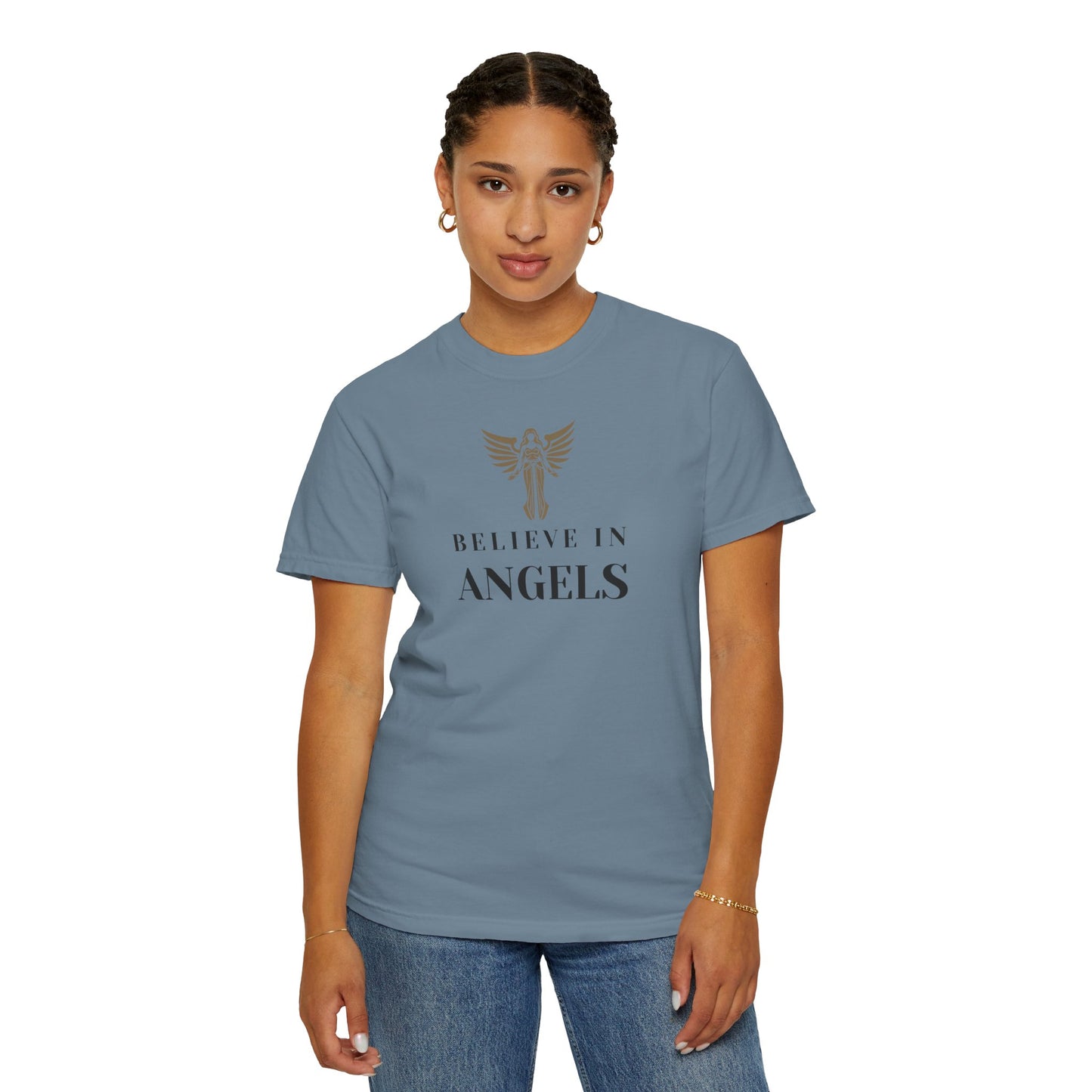 Believe in Angels Unisex T-Shirt for Spiritual Seekers, Casual Wear, Gift for Friends, Birthday Gift, Inspirational Apparel