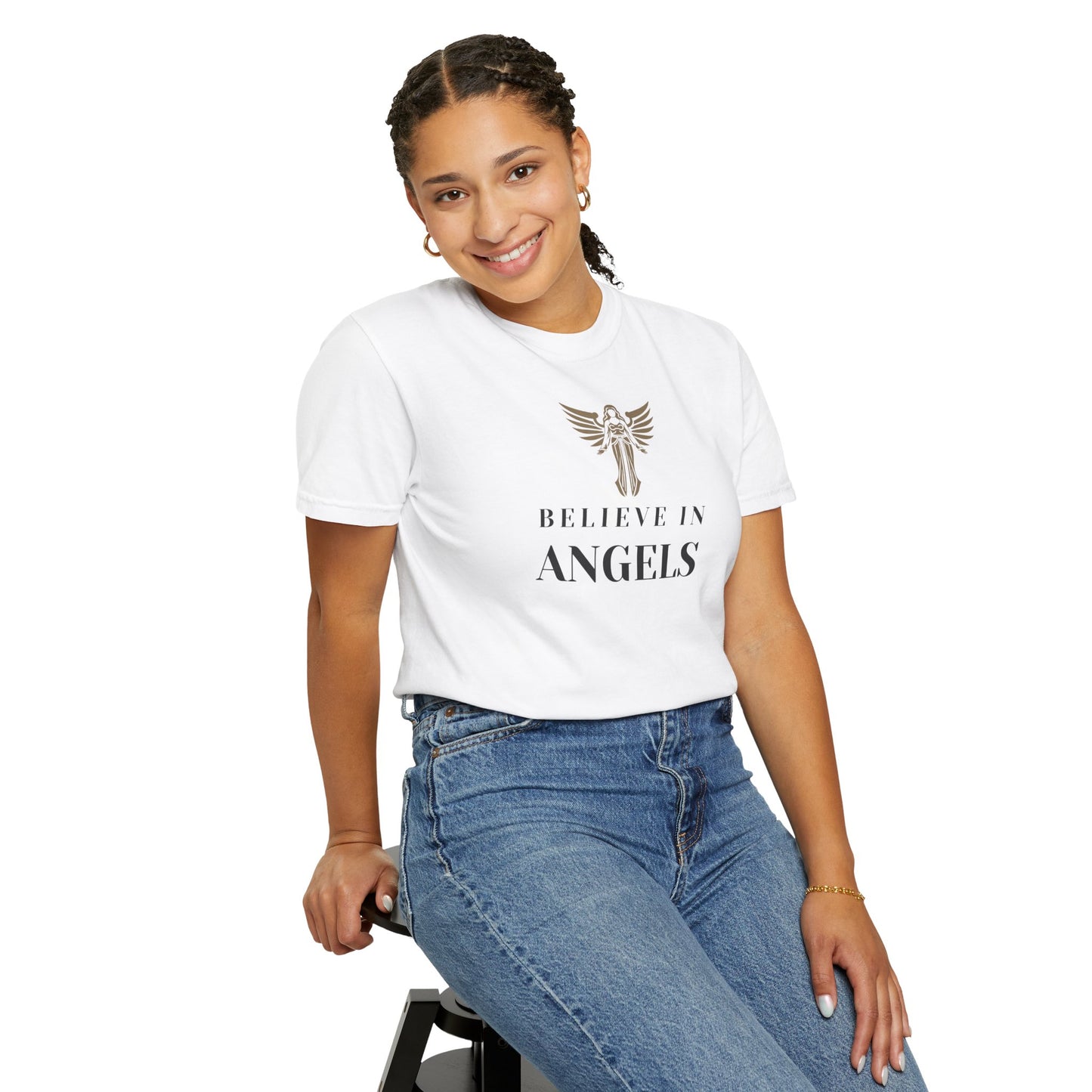 Believe in Angels Unisex T-Shirt for Spiritual Seekers, Casual Wear, Gift for Friends, Birthday Gift, Inspirational Apparel
