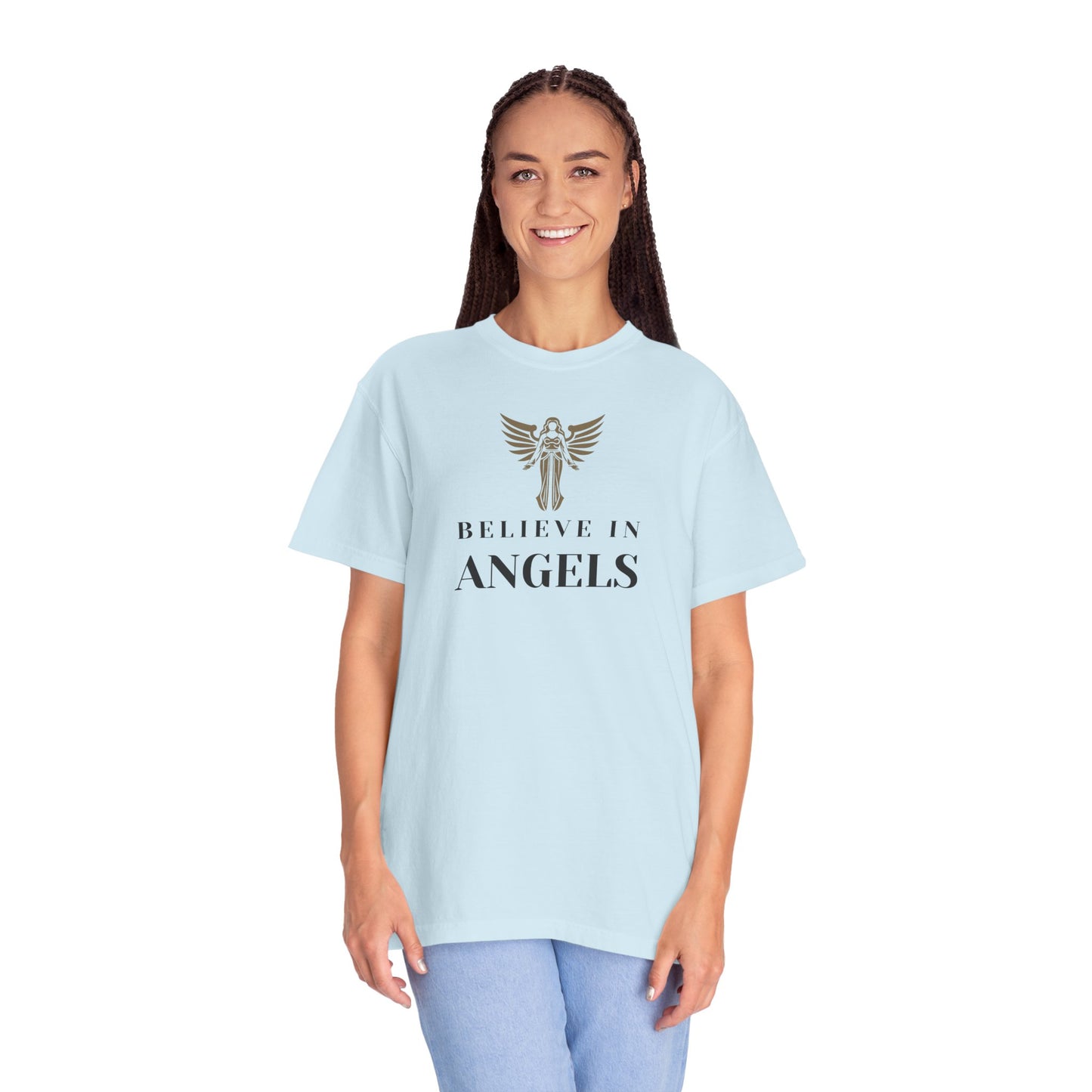 Believe in Angels Unisex T-Shirt for Spiritual Seekers, Casual Wear, Gift for Friends, Birthday Gift, Inspirational Apparel