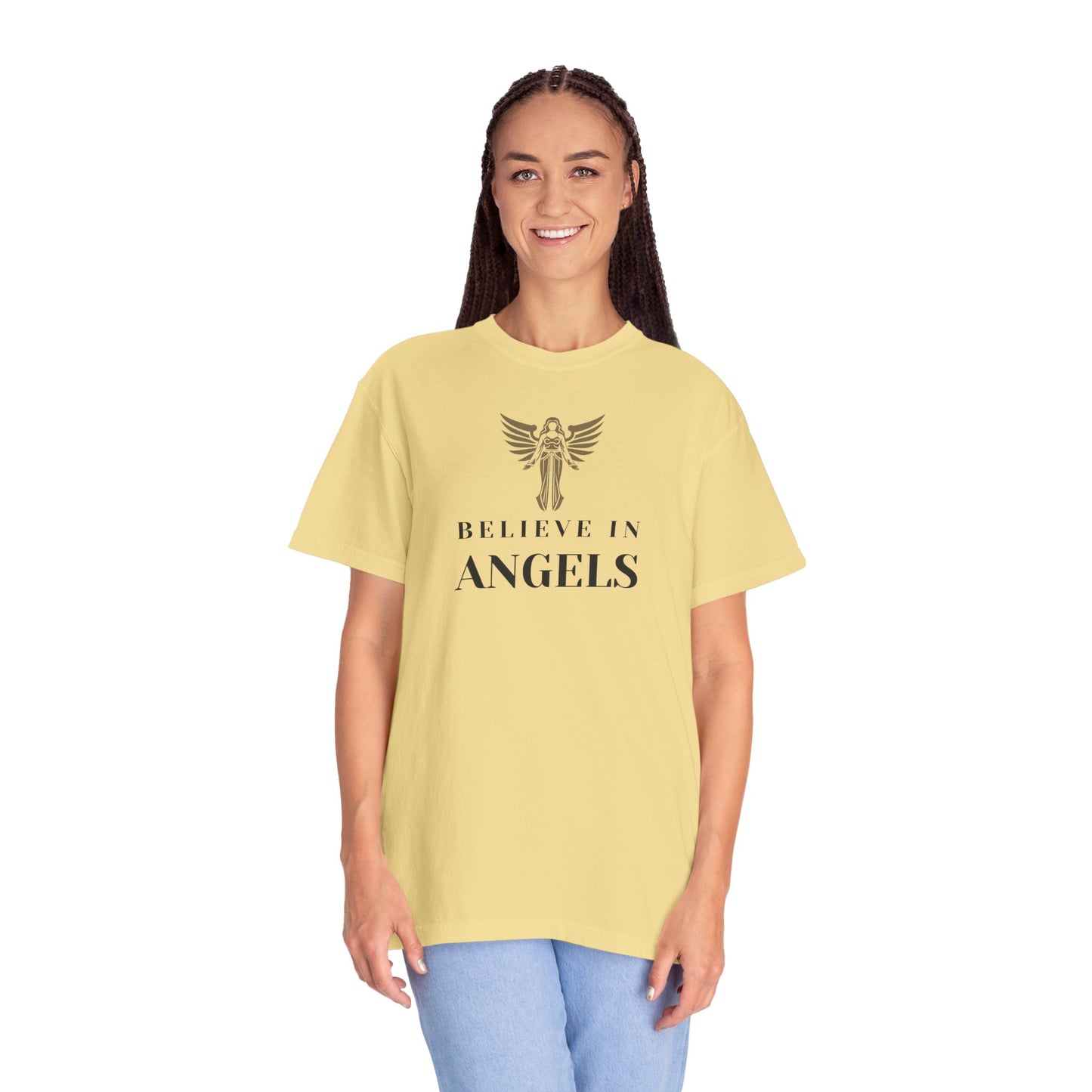 Believe in Angels Unisex T-Shirt for Spiritual Seekers, Casual Wear, Gift for Friends, Birthday Gift, Inspirational Apparel
