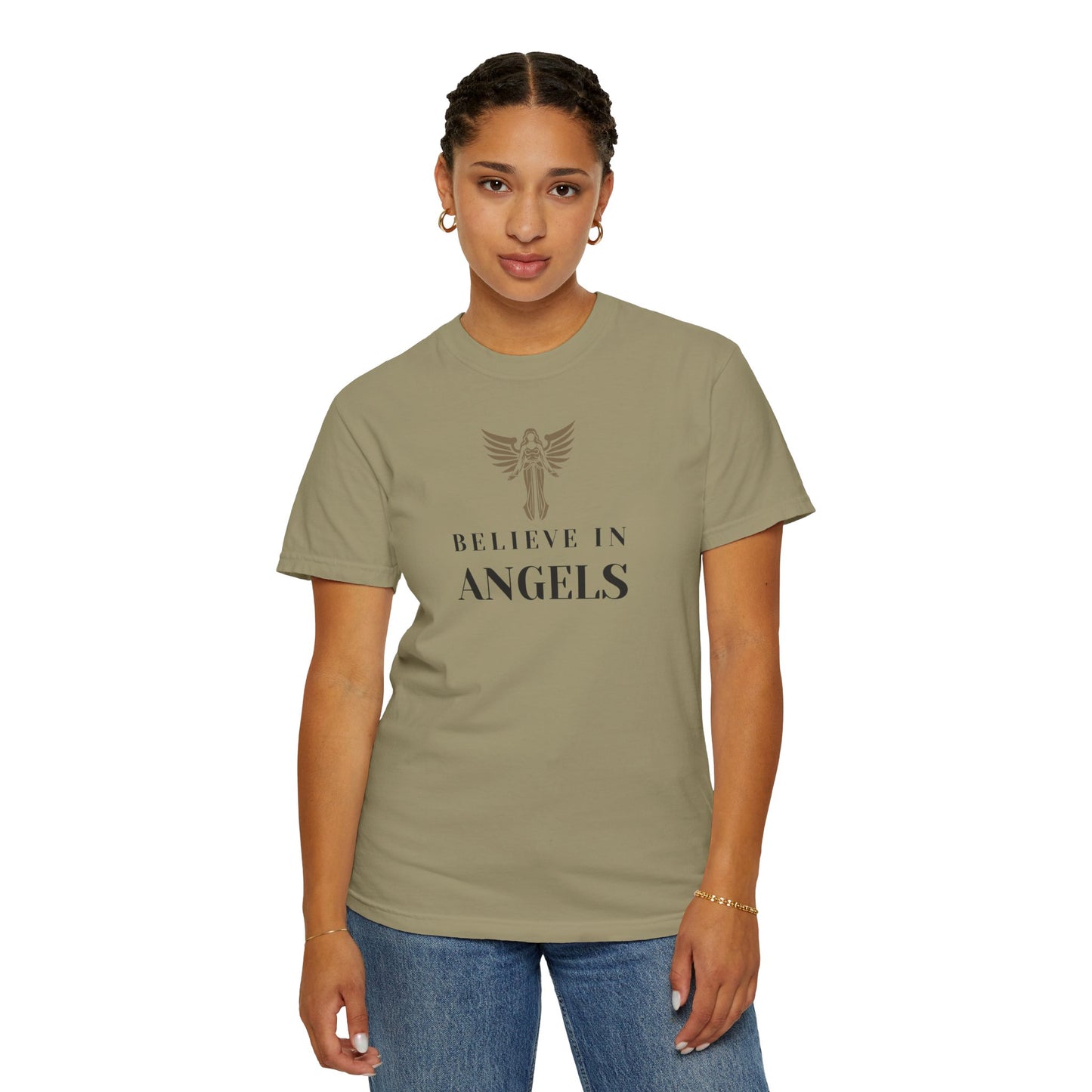 Believe in Angels Unisex T-Shirt for Spiritual Seekers, Casual Wear, Gift for Friends, Birthday Gift, Inspirational Apparel