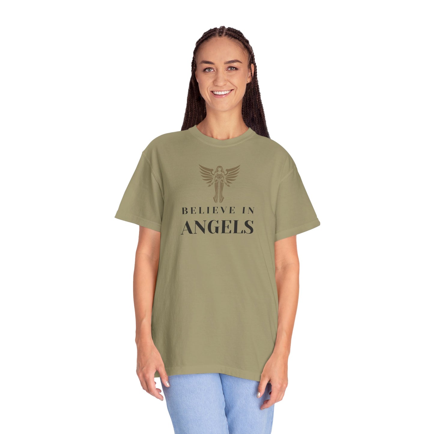 Believe in Angels Unisex T-Shirt for Spiritual Seekers, Casual Wear, Gift for Friends, Birthday Gift, Inspirational Apparel
