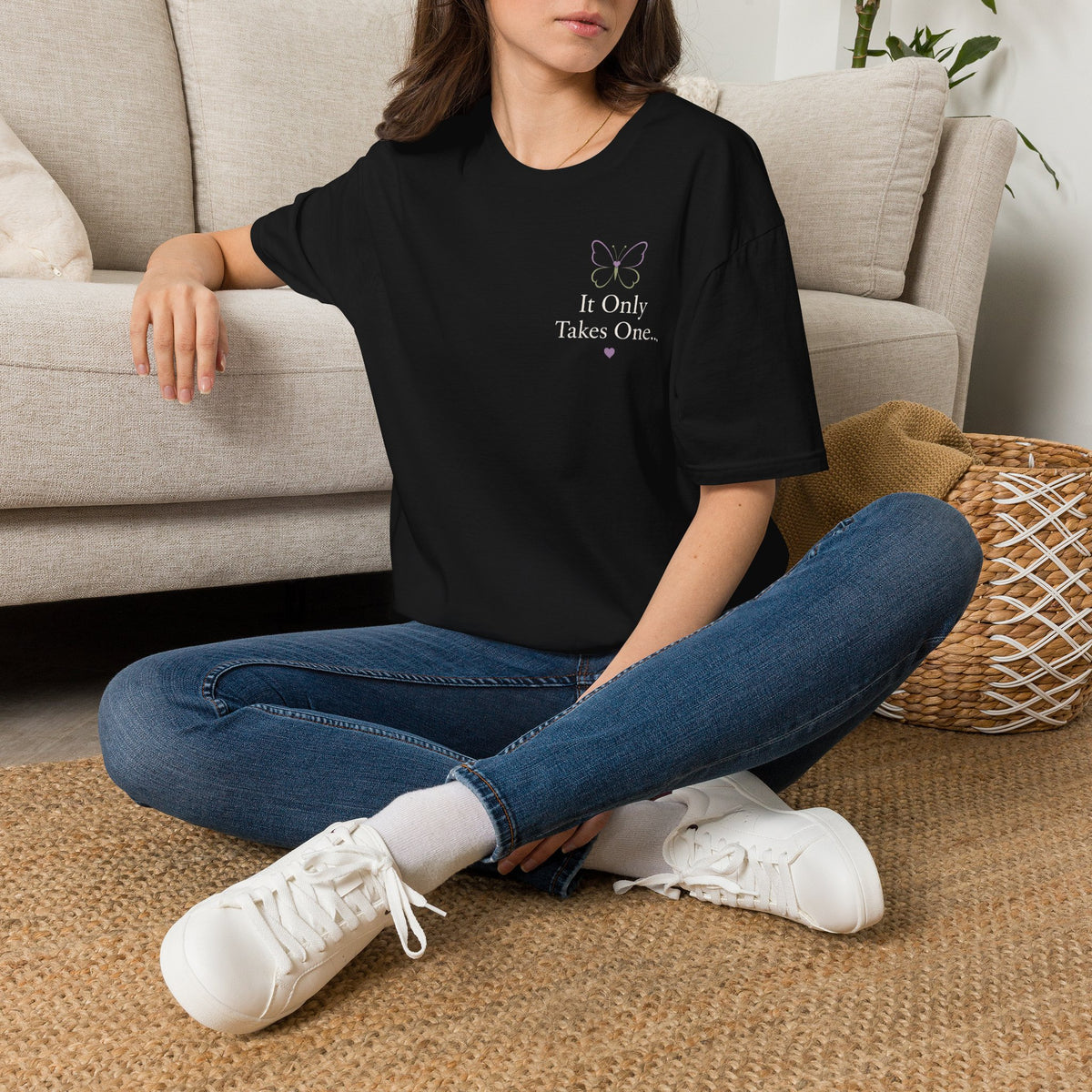 Butterfly 'It Only Takes One' T-Shirt — Inspirational Casual Tee