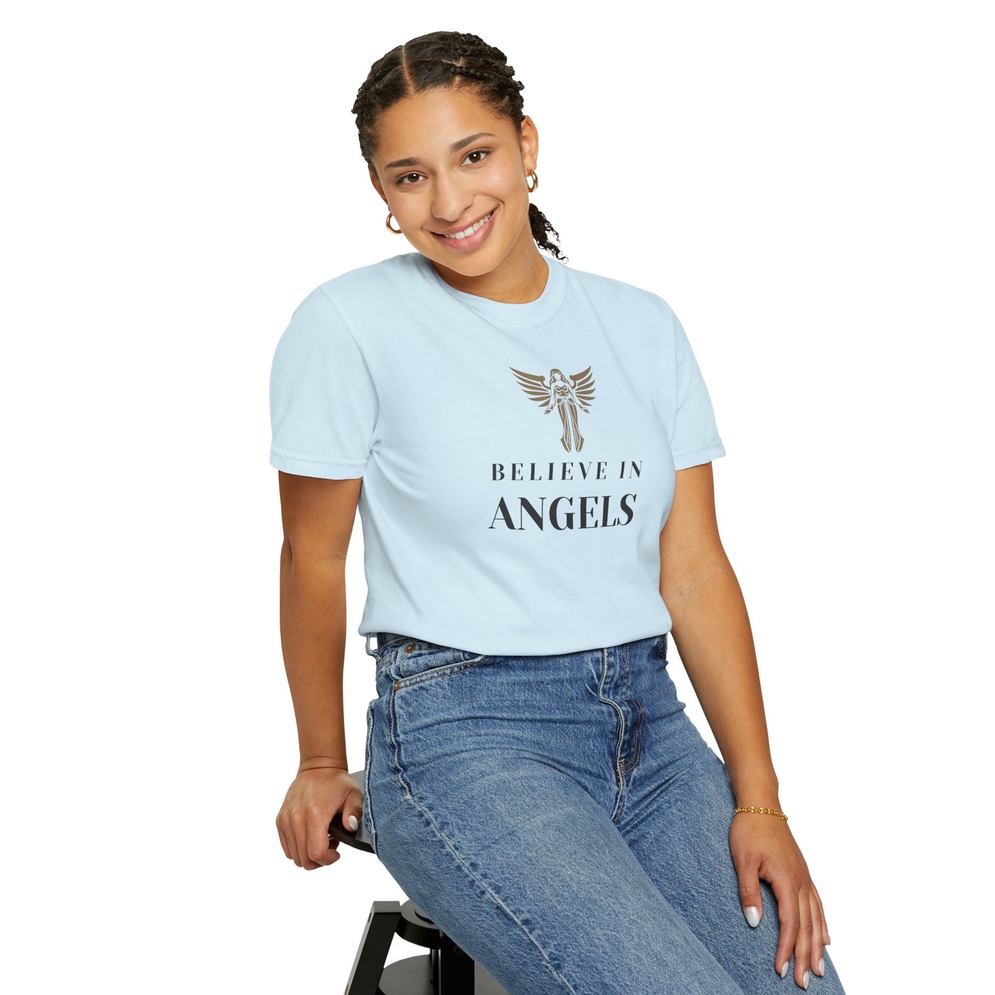 Believe in Angels Unisex T-Shirt for Spiritual Seekers, Casual Wear, Gift for Friends, Birthday Gift, Inspirational Apparel