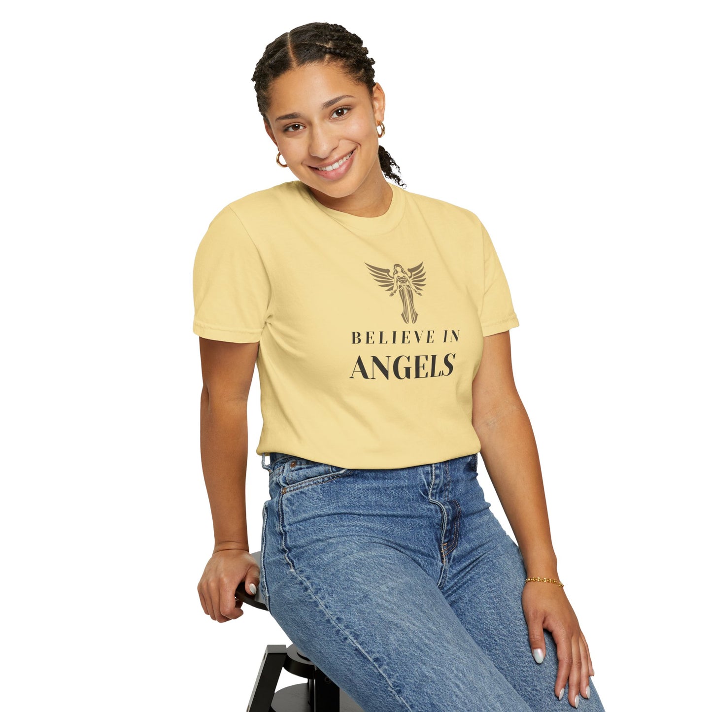Believe in Angels Unisex T-Shirt for Spiritual Seekers, Casual Wear, Gift for Friends, Birthday Gift, Inspirational Apparel