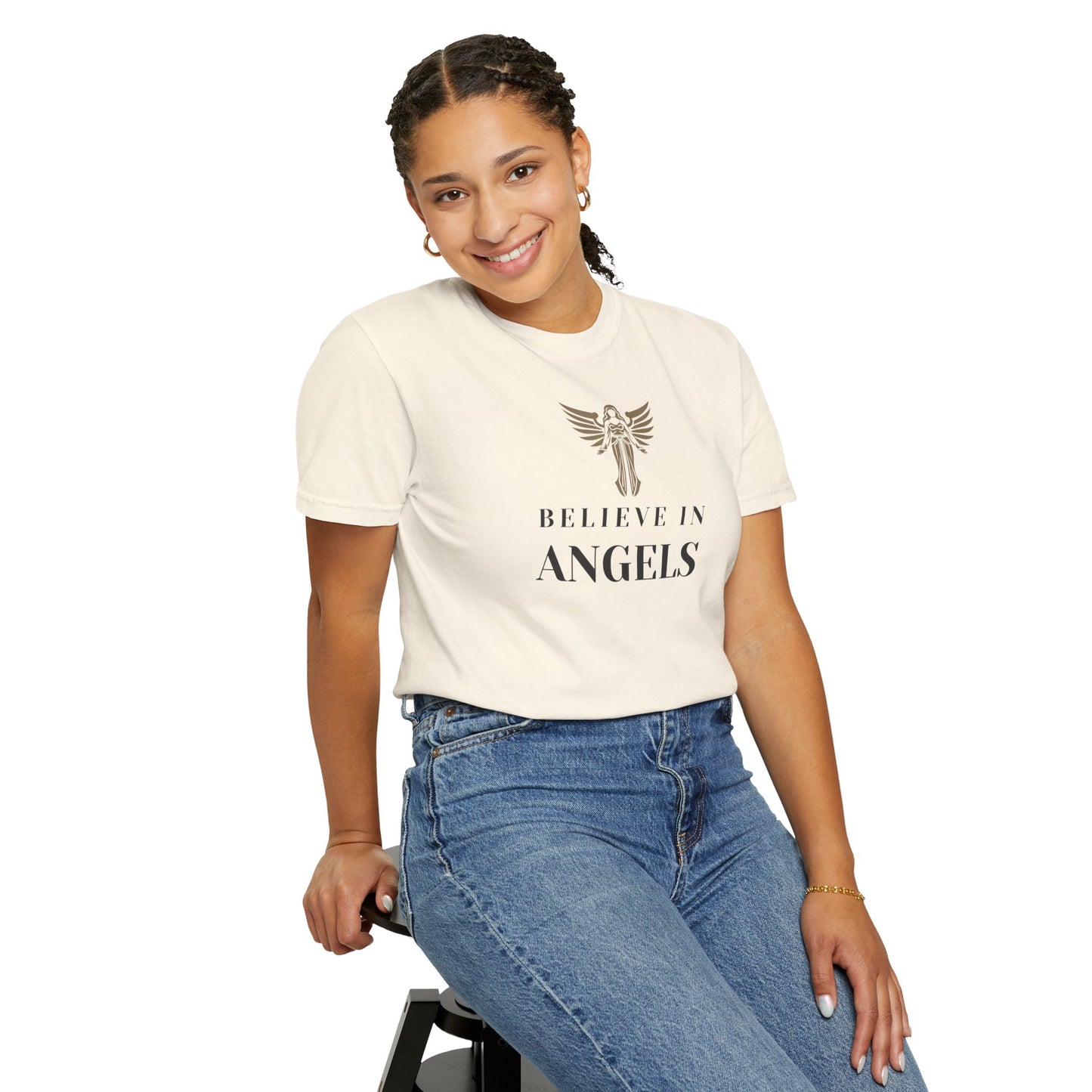 Believe in Angels Unisex T-Shirt for Spiritual Seekers, Casual Wear, Gift for Friends, Birthday Gift, Inspirational Apparel