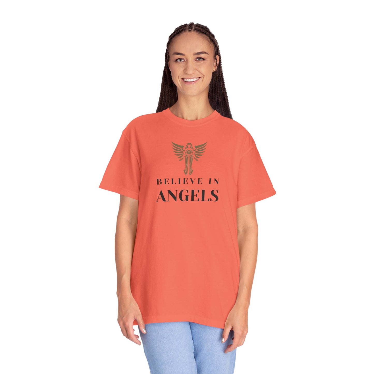 Believe in Angels Unisex T-Shirt for Spiritual Seekers, Casual Wear, Gift for Friends, Birthday Gift, Inspirational Apparel