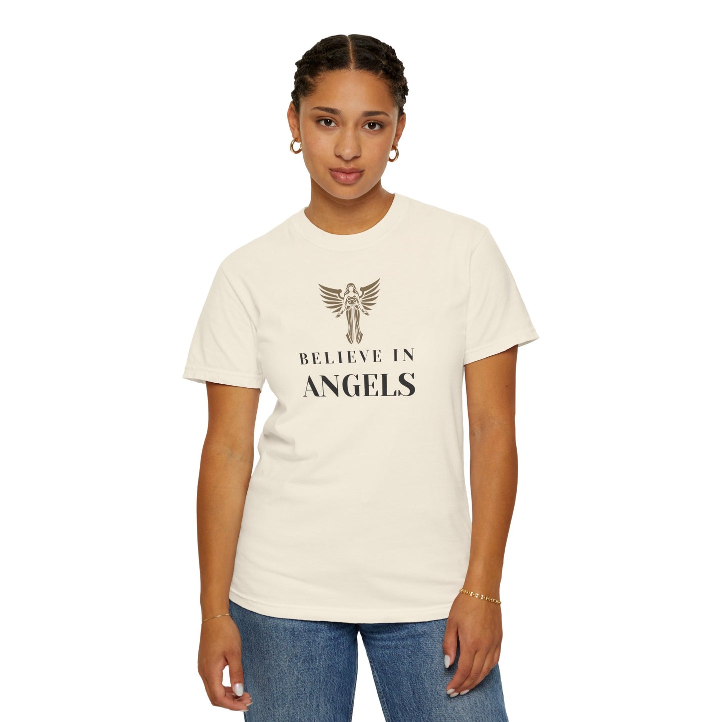 Believe in Angels Unisex T-Shirt for Spiritual Seekers, Casual Wear, Gift for Friends, Birthday Gift, Inspirational Apparel