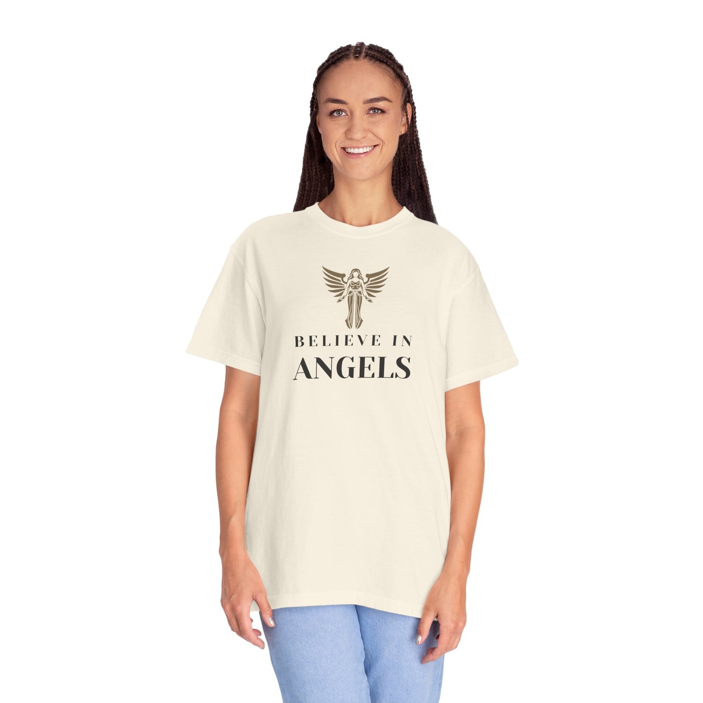 Believe in Angels Unisex T-Shirt for Spiritual Seekers, Casual Wear, Gift for Friends, Birthday Gift, Inspirational Apparel