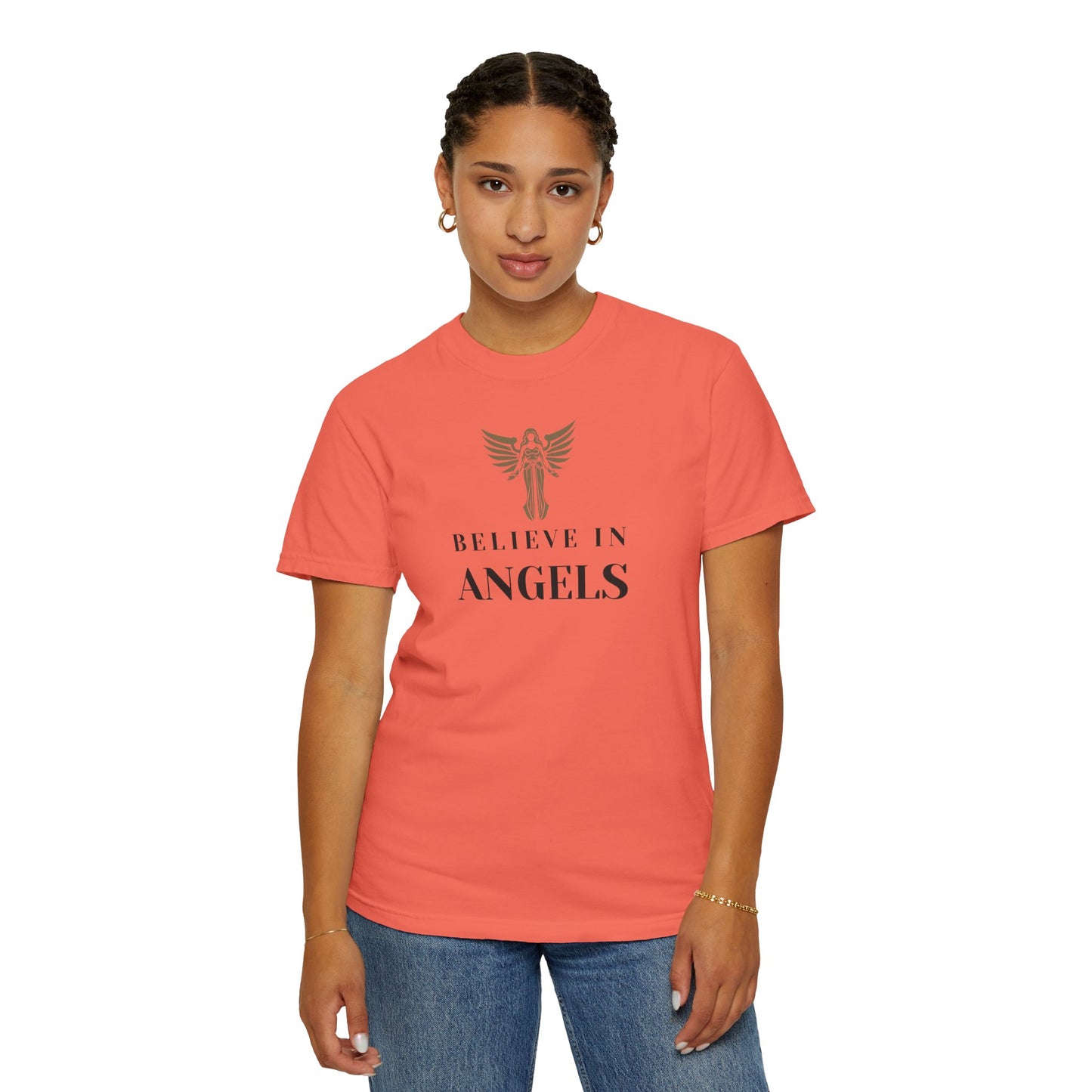 Believe in Angels Unisex T-Shirt for Spiritual Seekers, Casual Wear, Gift for Friends, Birthday Gift, Inspirational Apparel