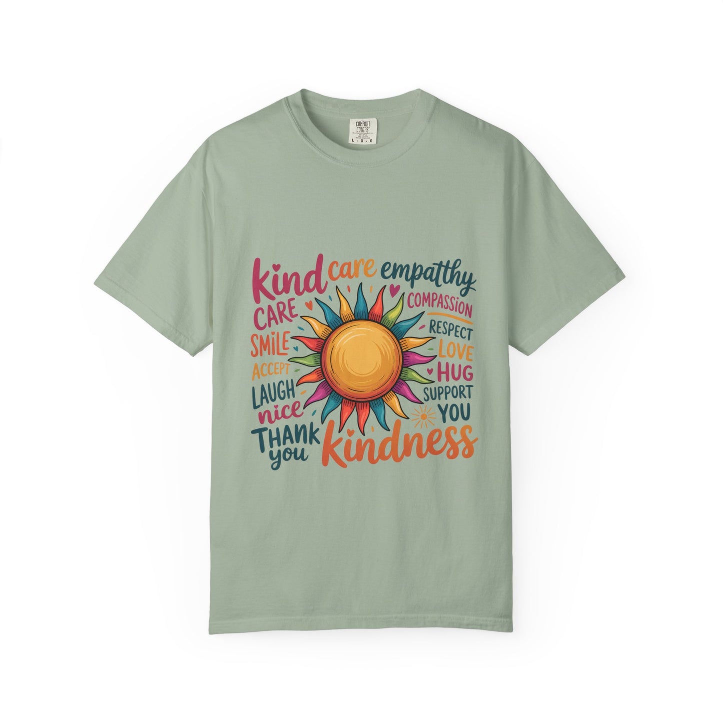 Colorful Inspiring Soft Tee with  Rays of Kindness