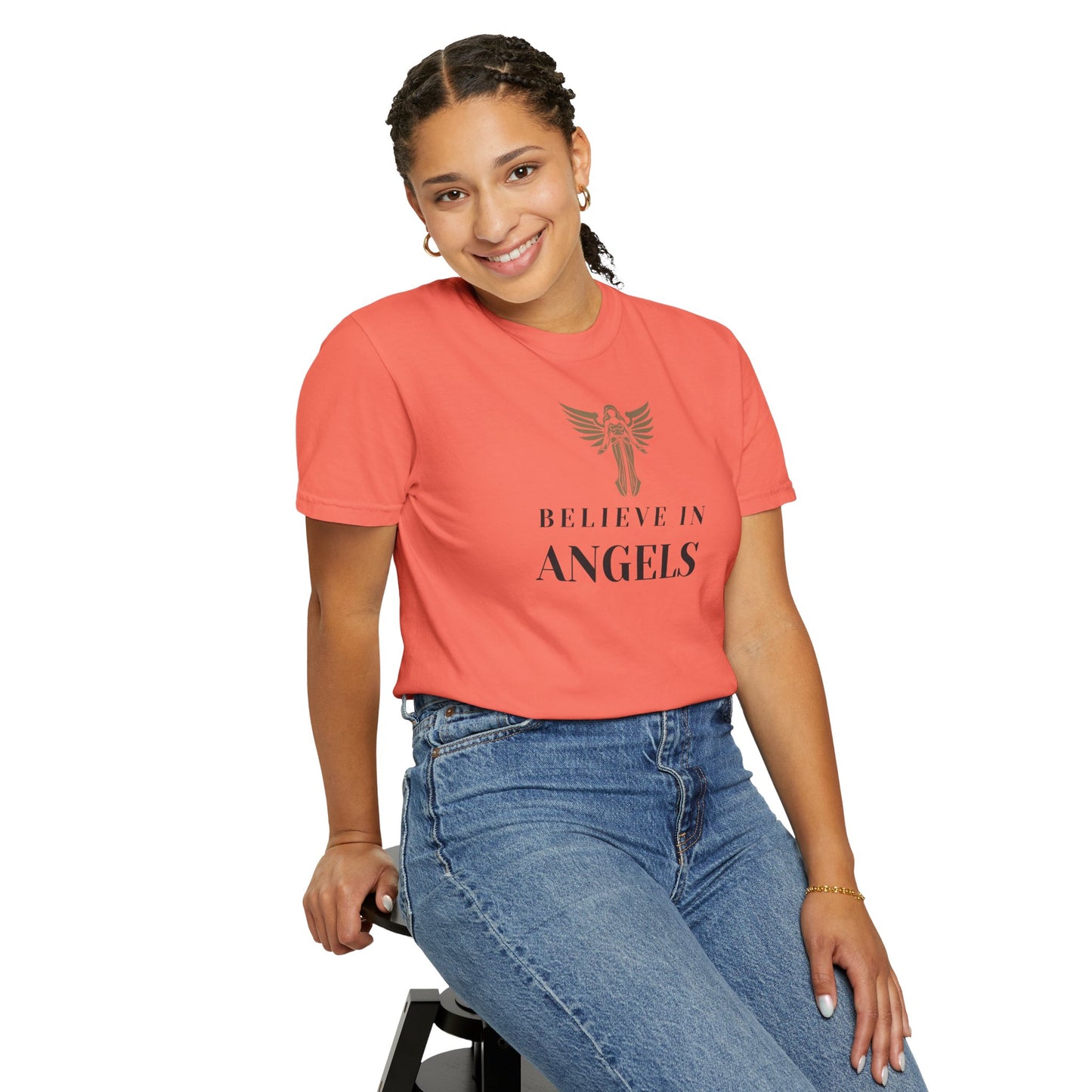 Believe in Angels Unisex T-Shirt for Spiritual Seekers, Casual Wear, Gift for Friends, Birthday Gift, Inspirational Apparel