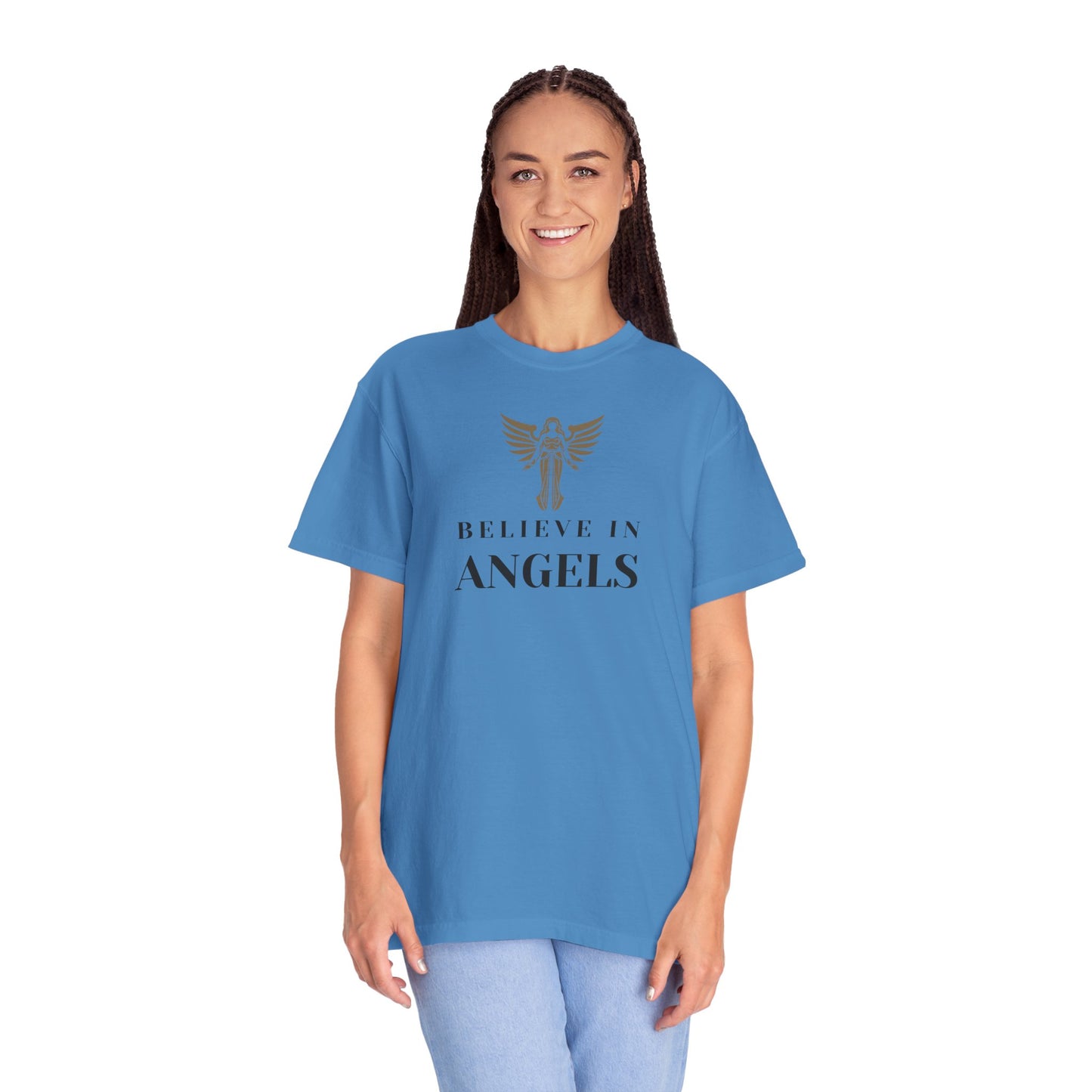 Believe in Angels Unisex T-Shirt for Spiritual Seekers, Casual Wear, Gift for Friends, Birthday Gift, Inspirational Apparel
