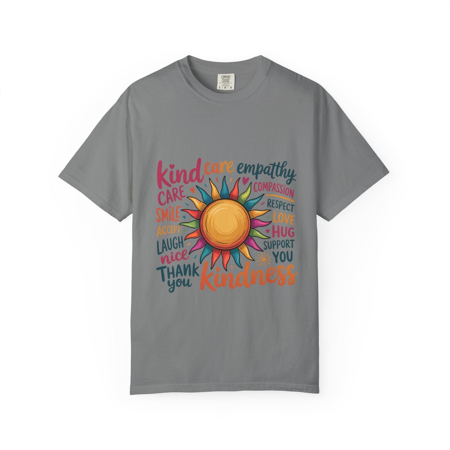 Colorful Inspiring Soft Tee with  Rays of Kindness