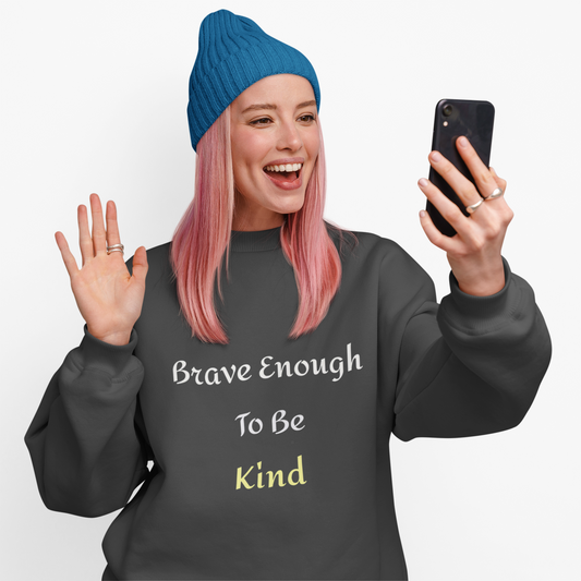 Best Selling — "Brave Enough To Be Kind" Inspirational Raglan