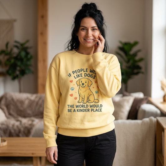 Furry Friends Crewneck Sweatshirt- If Humans were like dogs