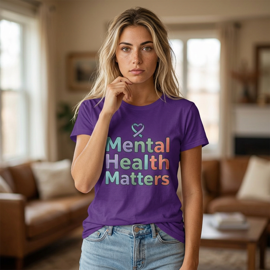 Mental Health Matters T-Shirt — Pastel Awareness Tee