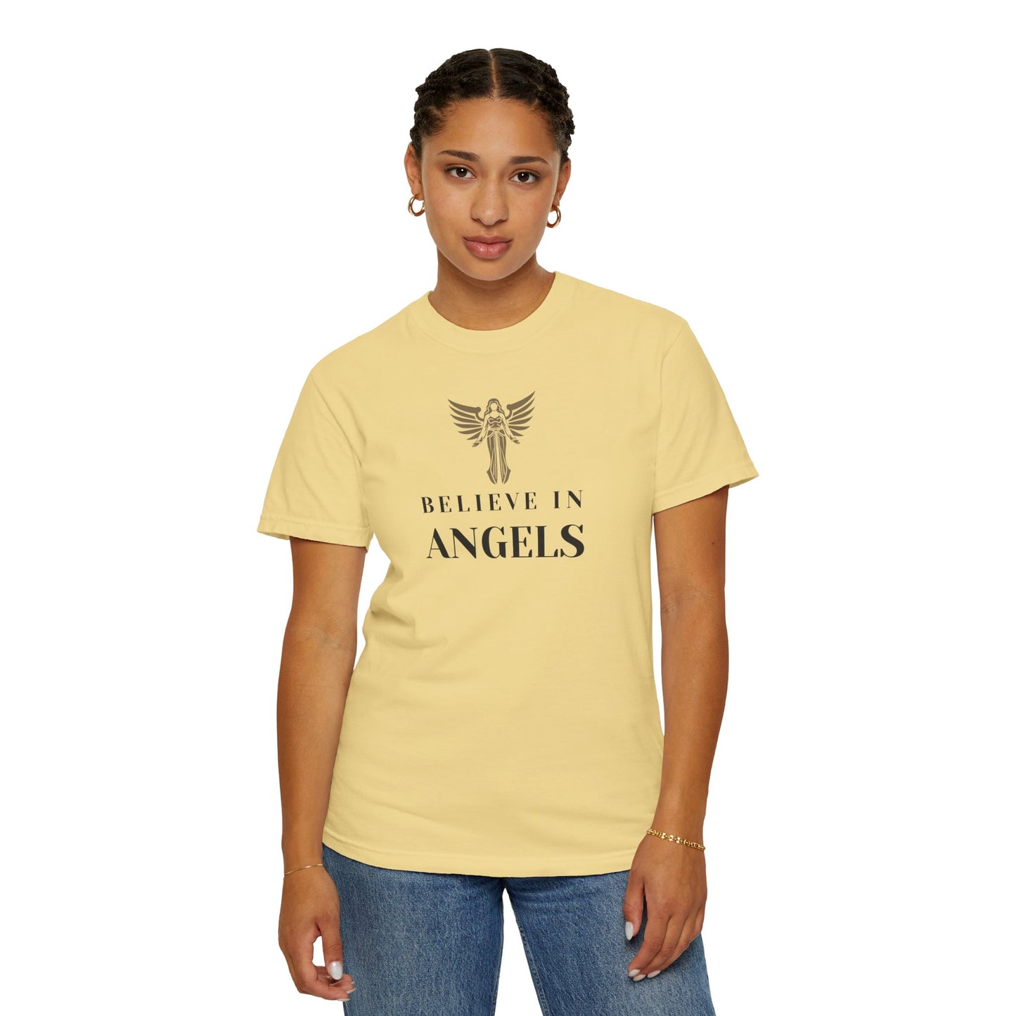 Believe in Angels Unisex T-Shirt for Spiritual Seekers, Casual Wear, Gift for Friends, Birthday Gift, Inspirational Apparel