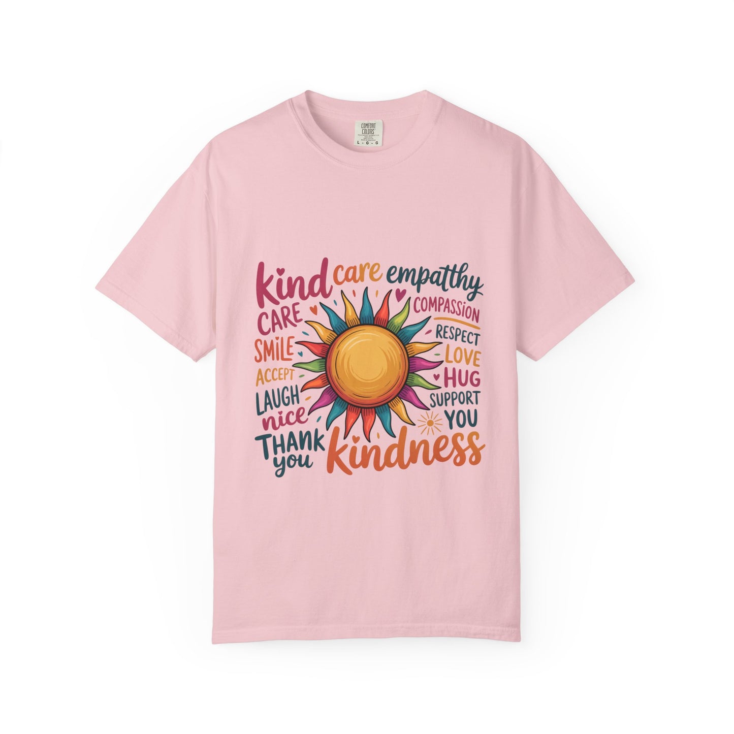 Colorful Inspiring Soft Tee with  Rays of Kindness