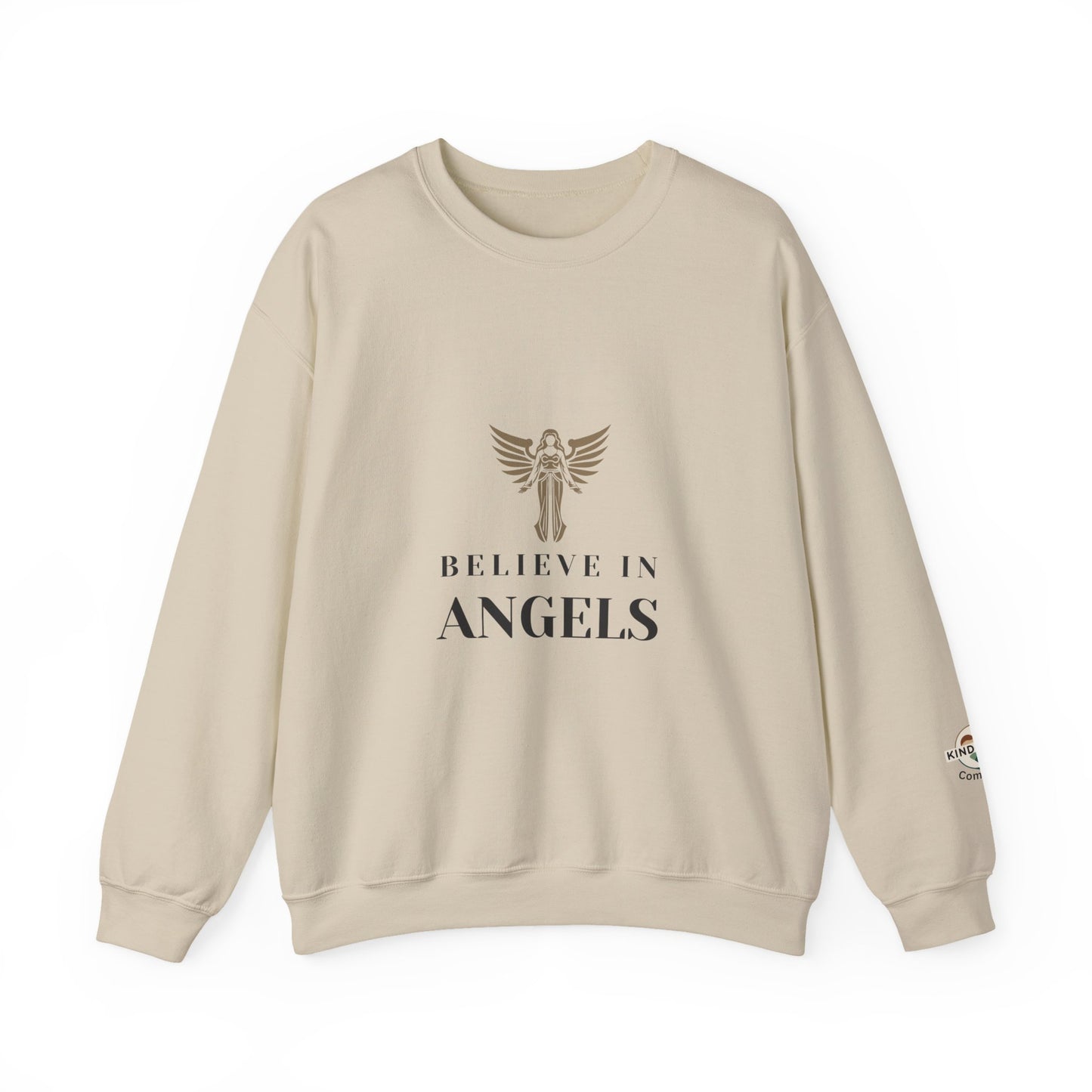 Belief in Angels Sweatshirt, Comfortable Angel Graphic Crewneck, Spiritual Gift for Her, Cozy Casual Wear, Perfect for Holidays and Faith