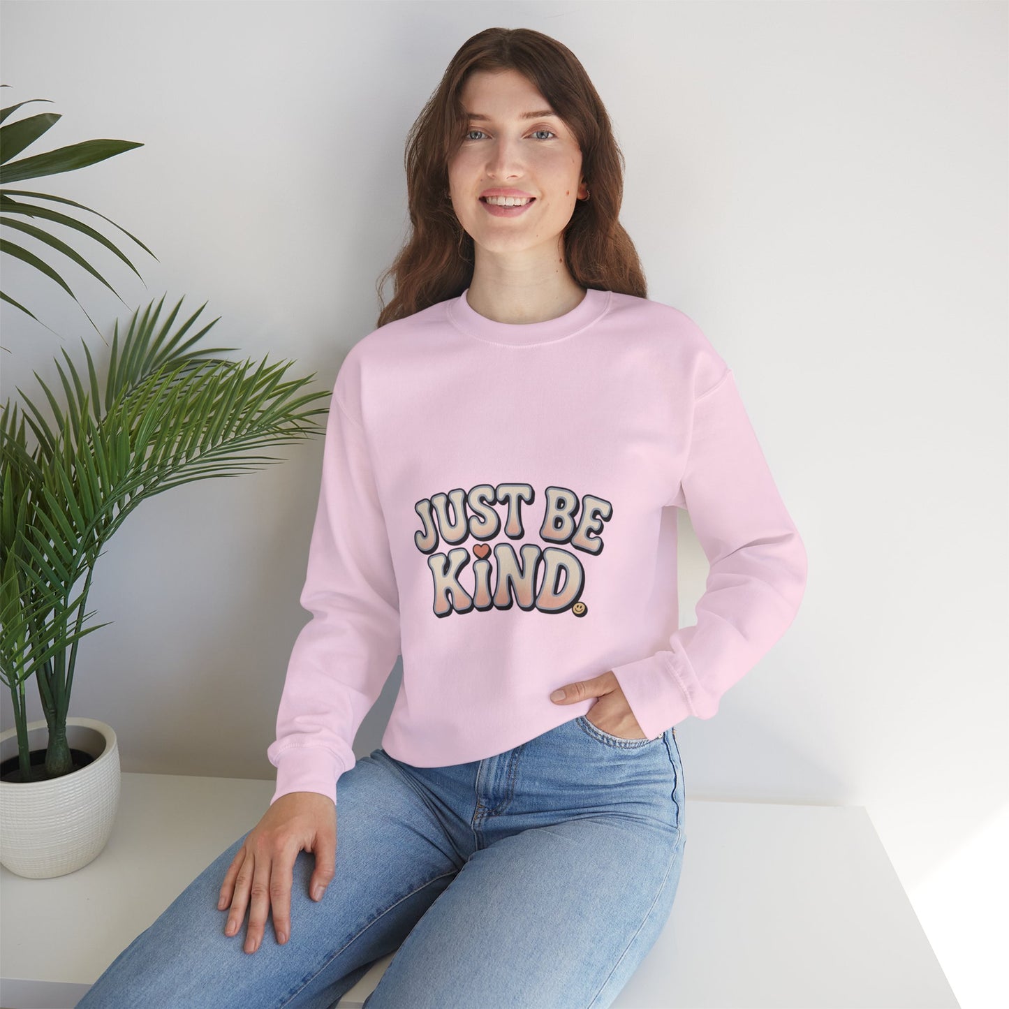 Just Be Kind Crewneck Sweatshirt — Inspirational Comfort