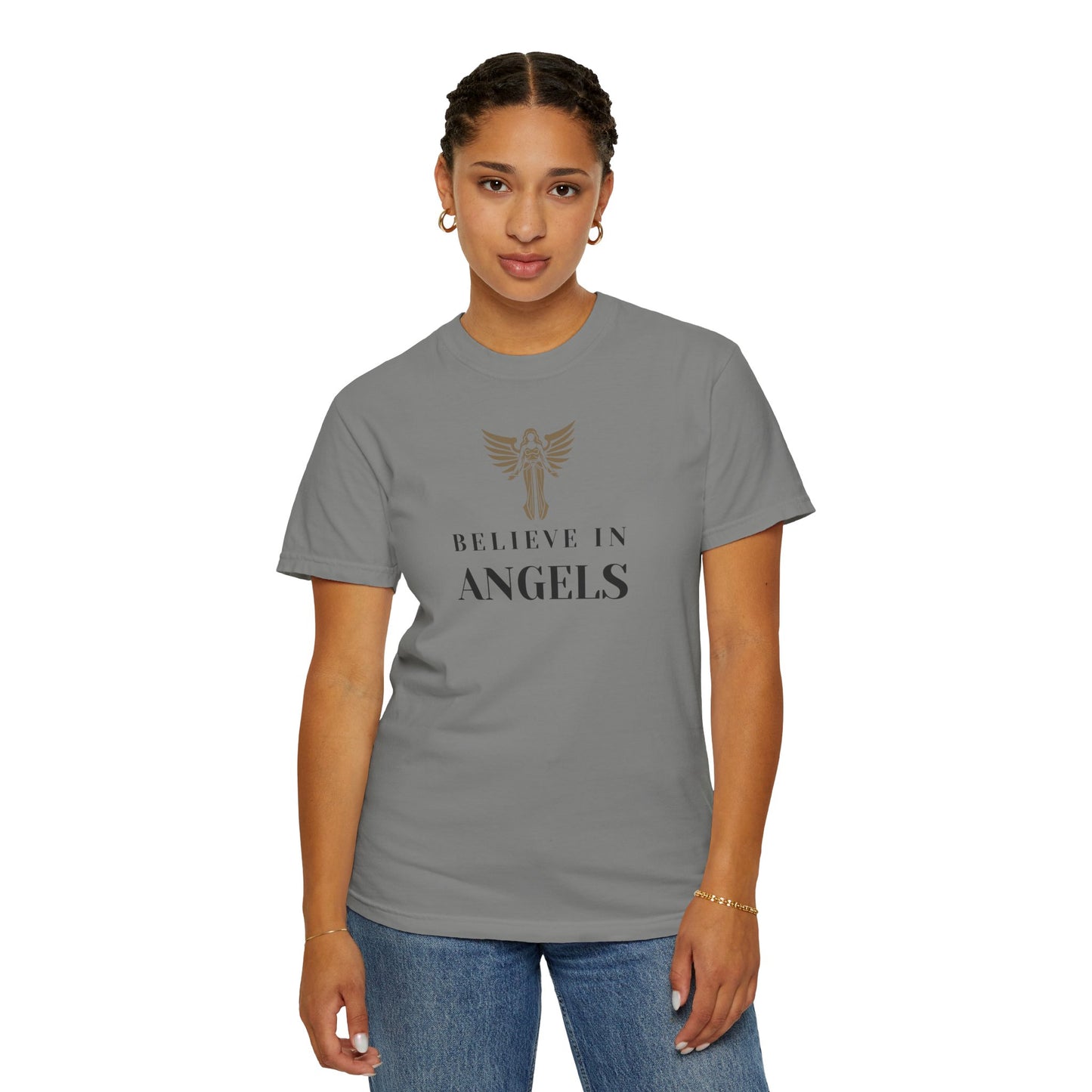 Believe in Angels Unisex T-Shirt for Spiritual Seekers, Casual Wear, Gift for Friends, Birthday Gift, Inspirational Apparel