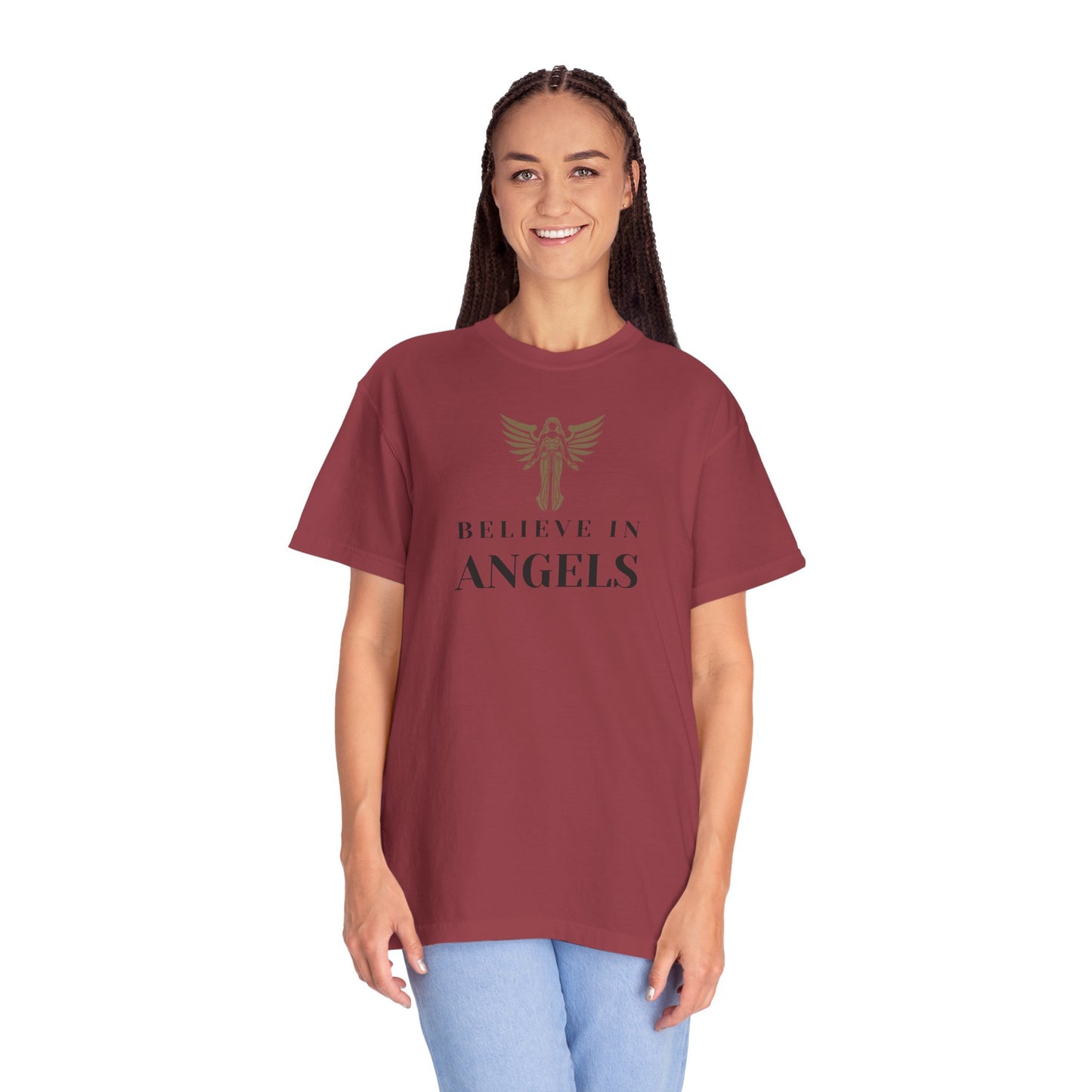 Believe in Angels Unisex T-Shirt for Spiritual Seekers, Casual Wear, Gift for Friends, Birthday Gift, Inspirational Apparel
