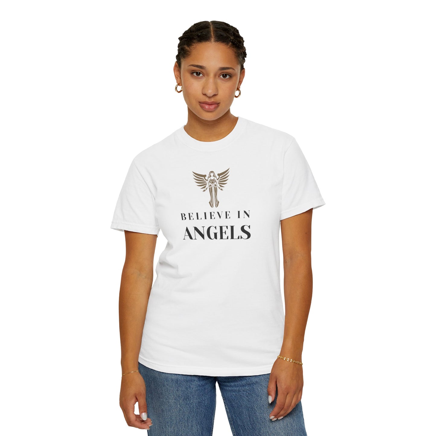 Believe in Angels Unisex T-Shirt for Spiritual Seekers, Casual Wear, Gift for Friends, Birthday Gift, Inspirational Apparel