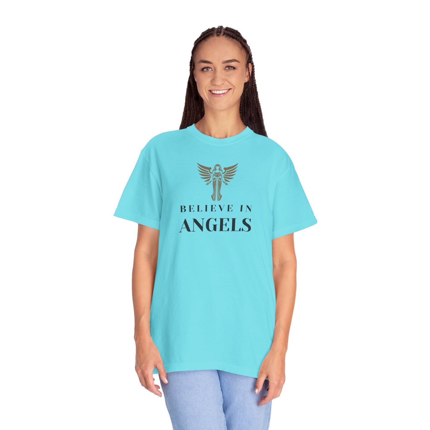 Believe in Angels Unisex T-Shirt for Spiritual Seekers, Casual Wear, Gift for Friends, Birthday Gift, Inspirational Apparel