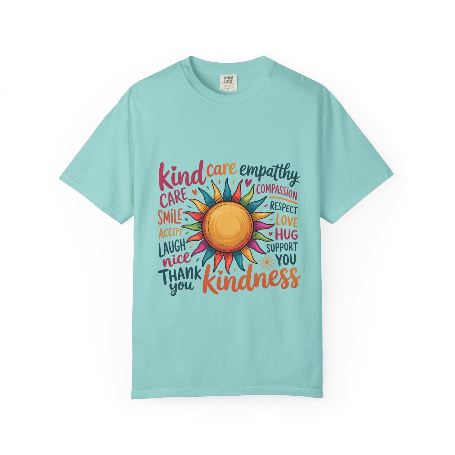 Colorful Inspiring Soft Tee with  Rays of Kindness