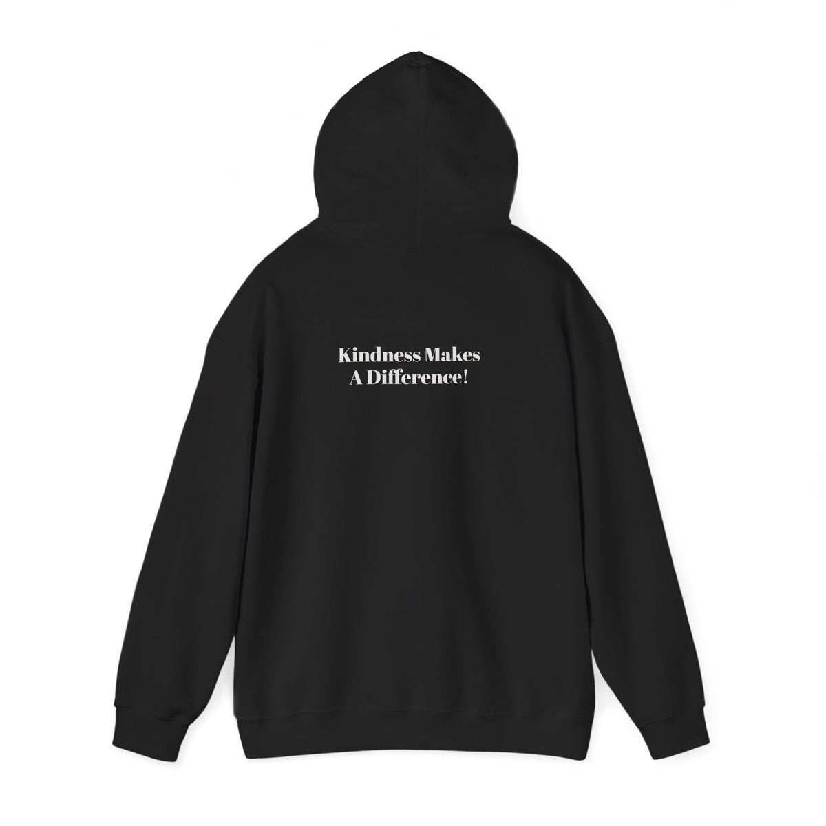 Black hoodie with 'STATUS: PENDING' text on the back against a white background