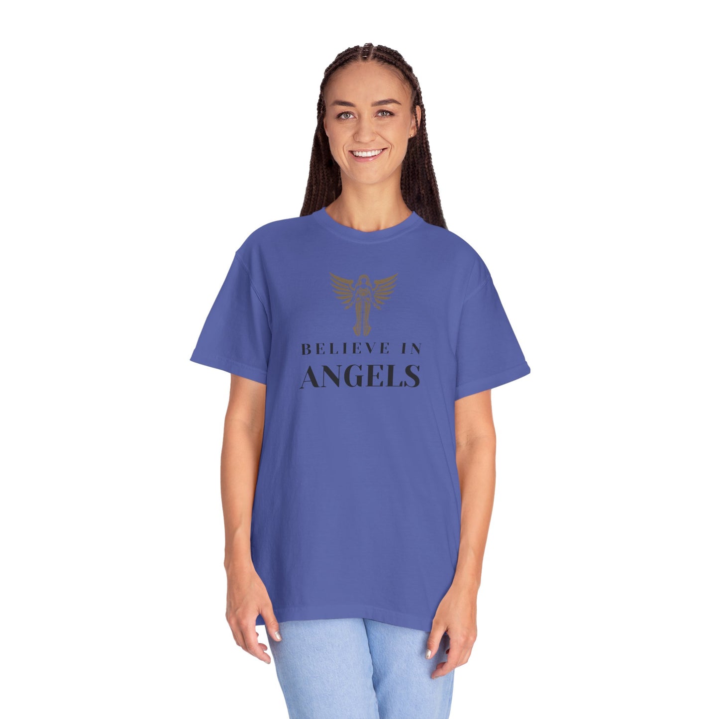Believe in Angels Unisex T-Shirt for Spiritual Seekers, Casual Wear, Gift for Friends, Birthday Gift, Inspirational Apparel