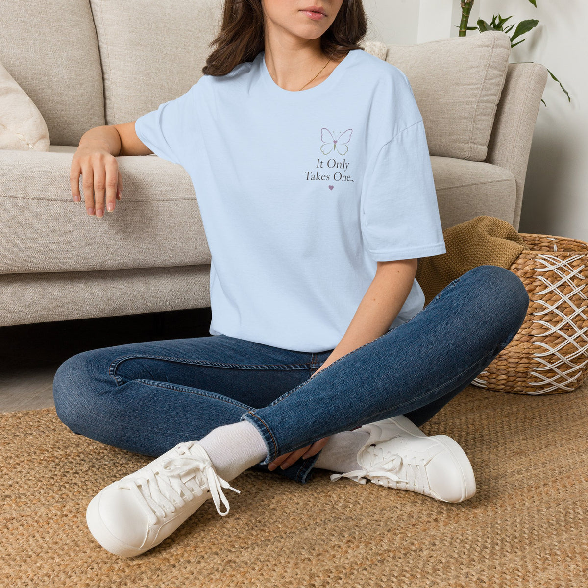 Butterfly 'It Only Takes One' T-Shirt — Inspirational Casual Tee