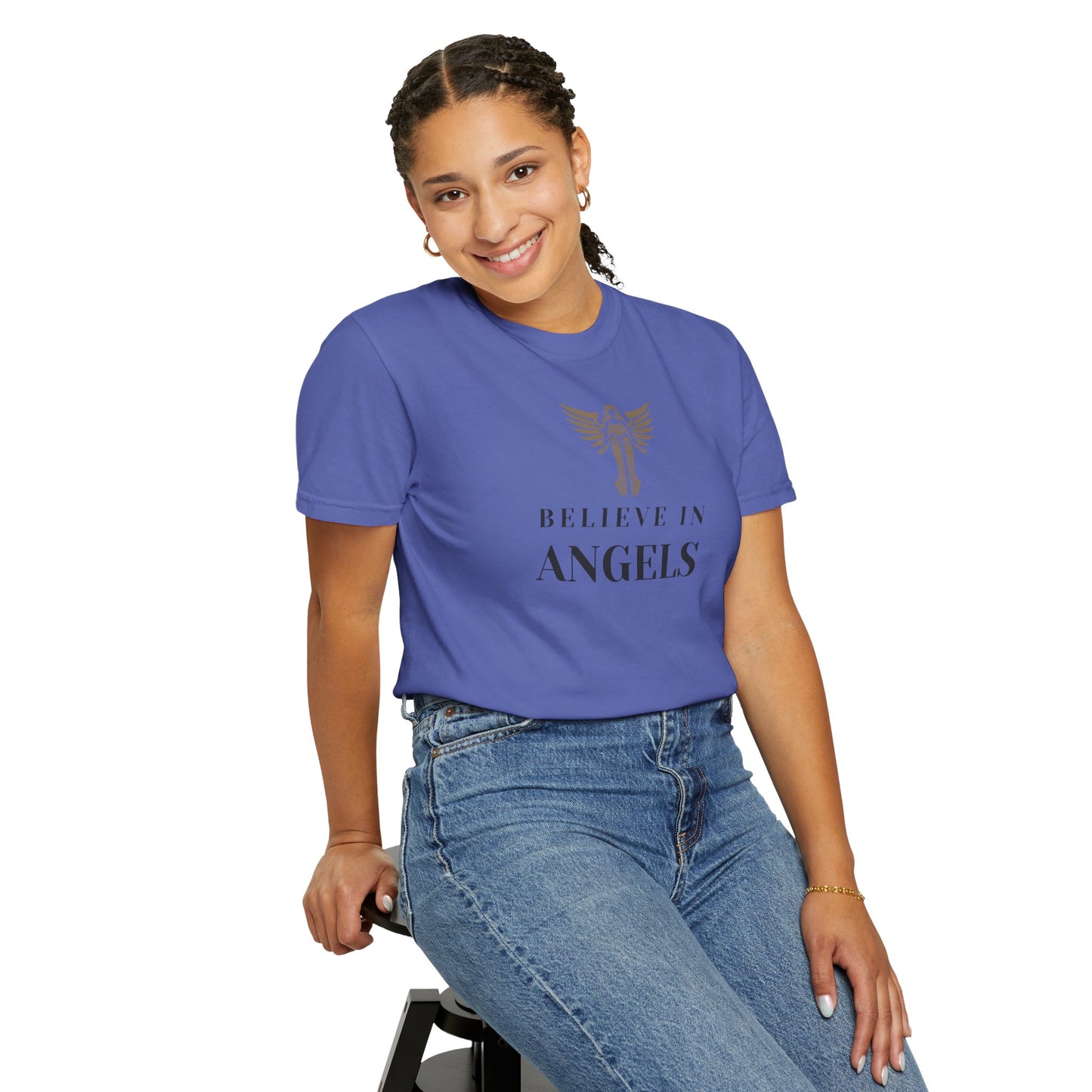 Believe in Angels Unisex T-Shirt for Spiritual Seekers, Casual Wear, Gift for Friends, Birthday Gift, Inspirational Apparel
