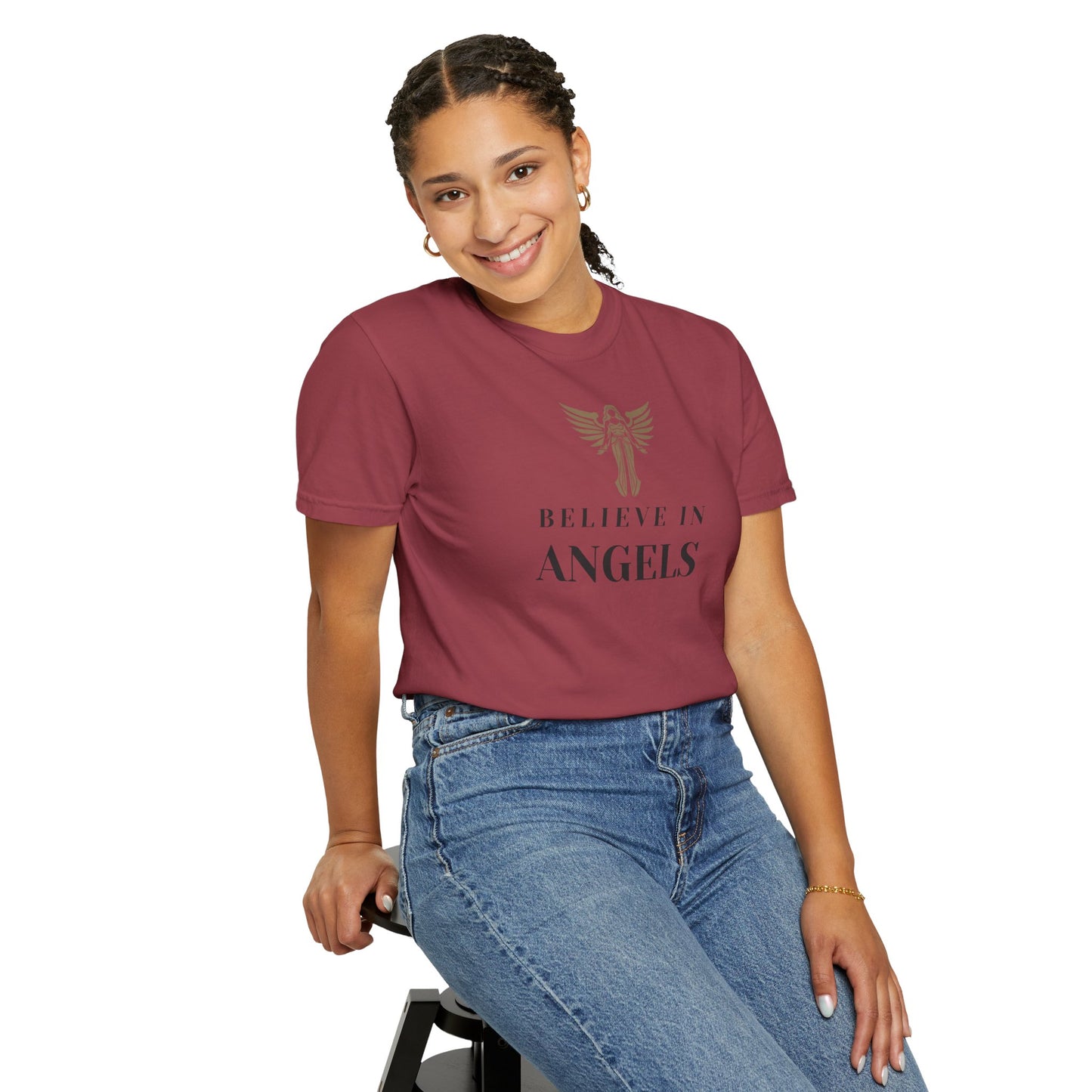 Believe in Angels Unisex T-Shirt for Spiritual Seekers, Casual Wear, Gift for Friends, Birthday Gift, Inspirational Apparel