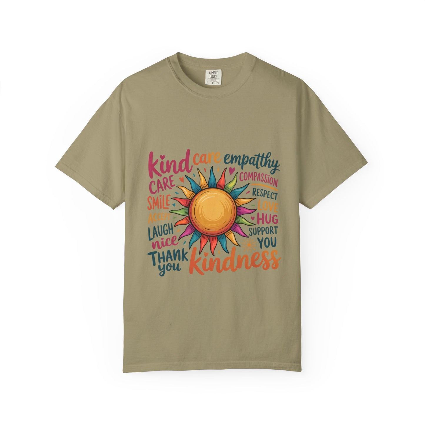 Colorful Inspiring Soft Tee with  Rays of Kindness
