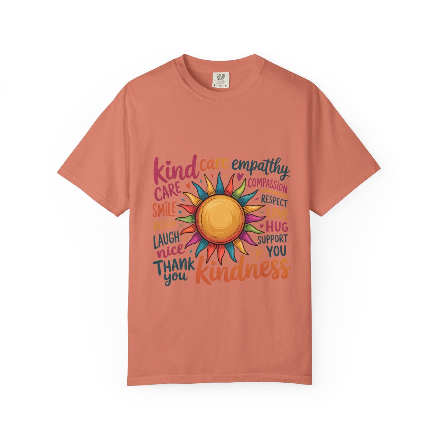 Colorful Inspiring Soft Tee with  Rays of Kindness