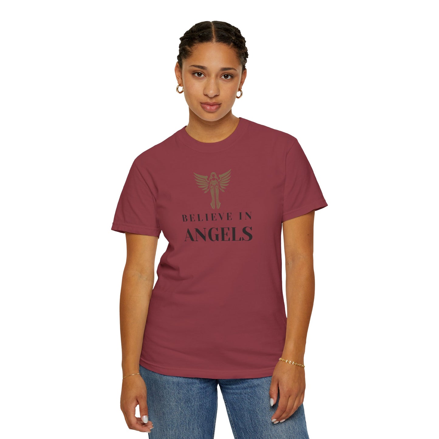 Believe in Angels Unisex T-Shirt for Spiritual Seekers, Casual Wear, Gift for Friends, Birthday Gift, Inspirational Apparel
