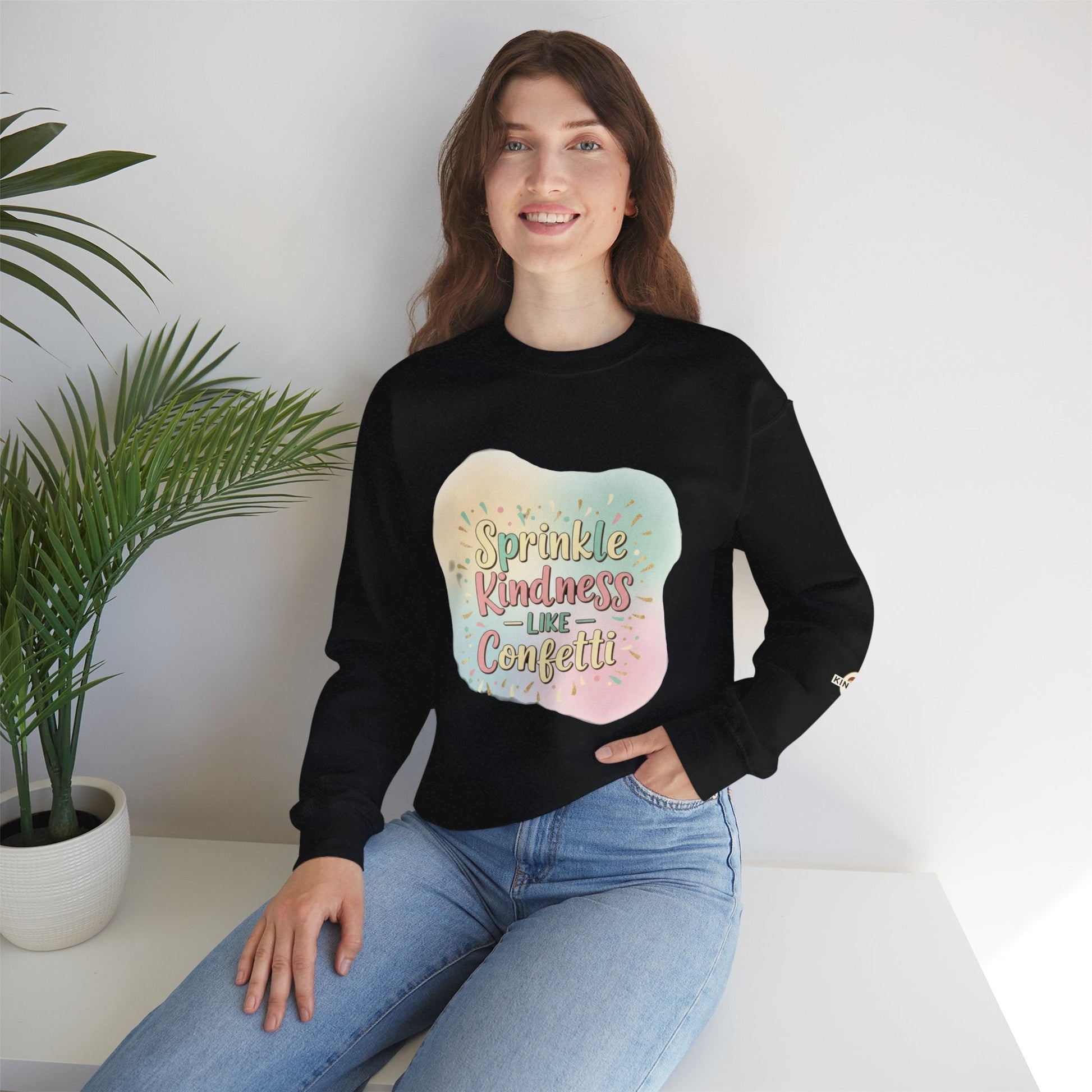 Celebrate Kindness Sweatshirt — "Sprinkle Kindness" Cozy Crewneck - Kindcore ComfortsCelebrate Kindness Sweatshirt — "Sprinkle Kindness" Cozy CrewneckSSweatshirtPrintifyKindcore Comforts87849338270335514675