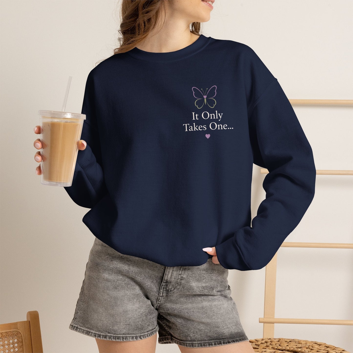 Helping Hand Sweatshirt — "Kindness Is Contagious" Crewneck - Kindcore ComfortsHelping Hand Sweatshirt — "Kindness Is Contagious" CrewneckNavySweatshirtPrintifyKindcore Comforts20457205540492320677