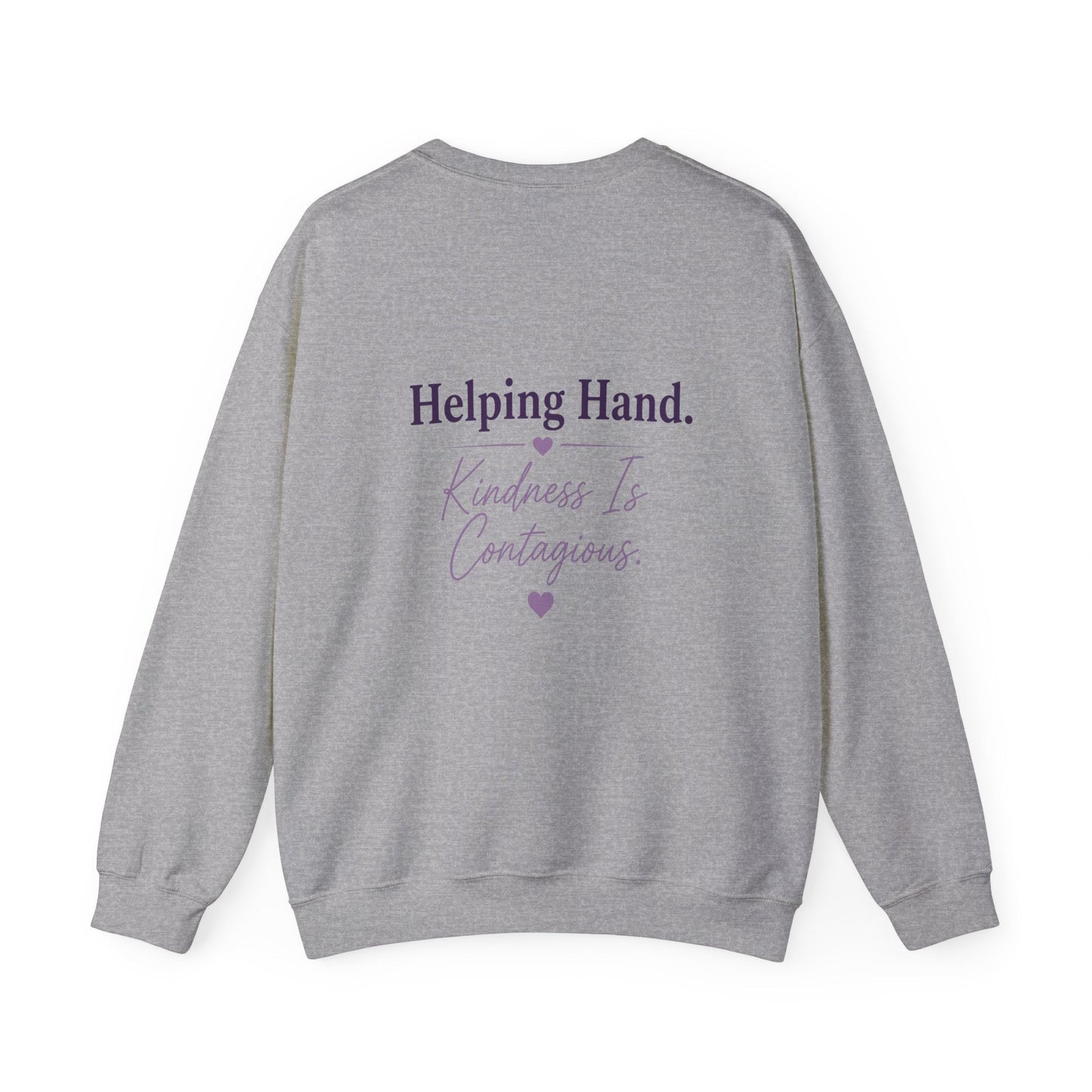 Helping Hand Sweatshirt — "Kindness Is Contagious" Crewneck - Kindcore ComfortsHelping Hand Sweatshirt — "Kindness Is Contagious" CrewneckNavySweatshirtPrintifyKindcore Comforts20457205540492320677
