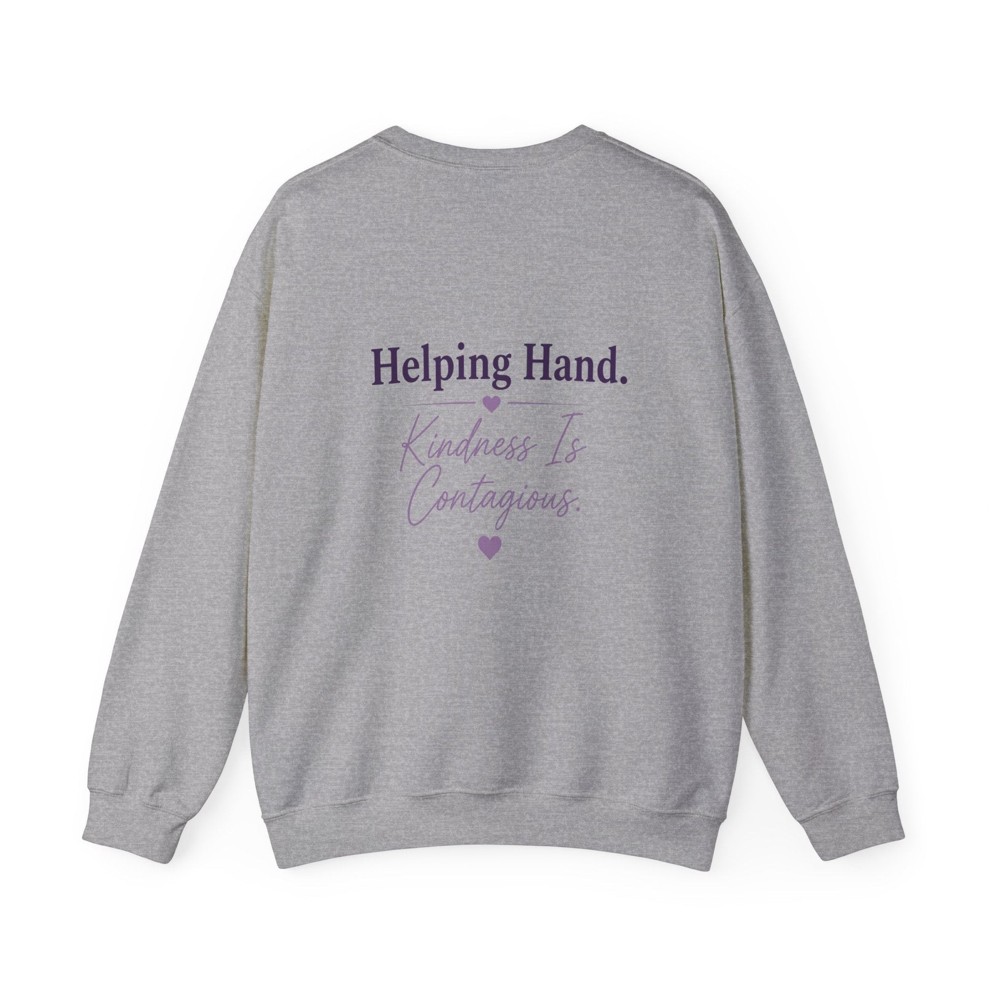 Helping Hand Sweatshirt — "Kindness Is Contagious" Crewneck - Kindcore ComfortsHelping Hand Sweatshirt — "Kindness Is Contagious" CrewneckNavySweatshirtPrintifyKindcore Comforts20457205540492320677