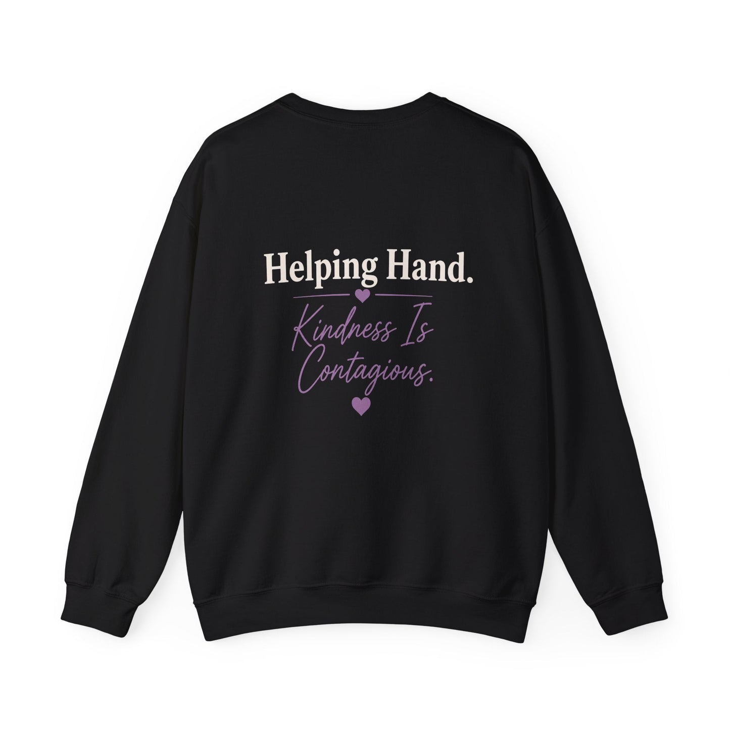 Helping Hand Sweatshirt — "Kindness Is Contagious" Crewneck - Kindcore ComfortsHelping Hand Sweatshirt — "Kindness Is Contagious" CrewneckNavySweatshirtPrintifyKindcore Comforts20457205540492320677